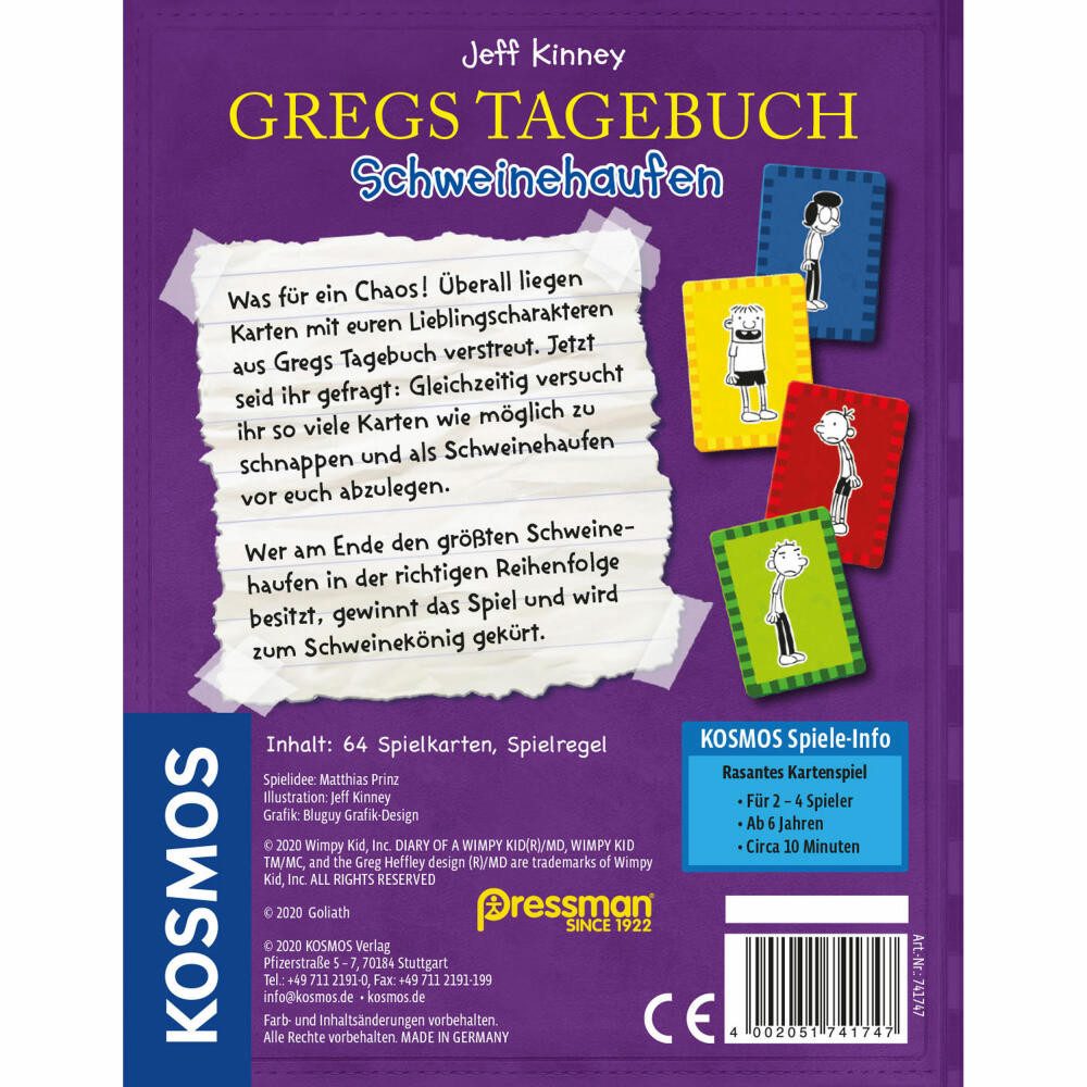 Kosmos Spiel Gregs Tagebuch Schweinehaufen