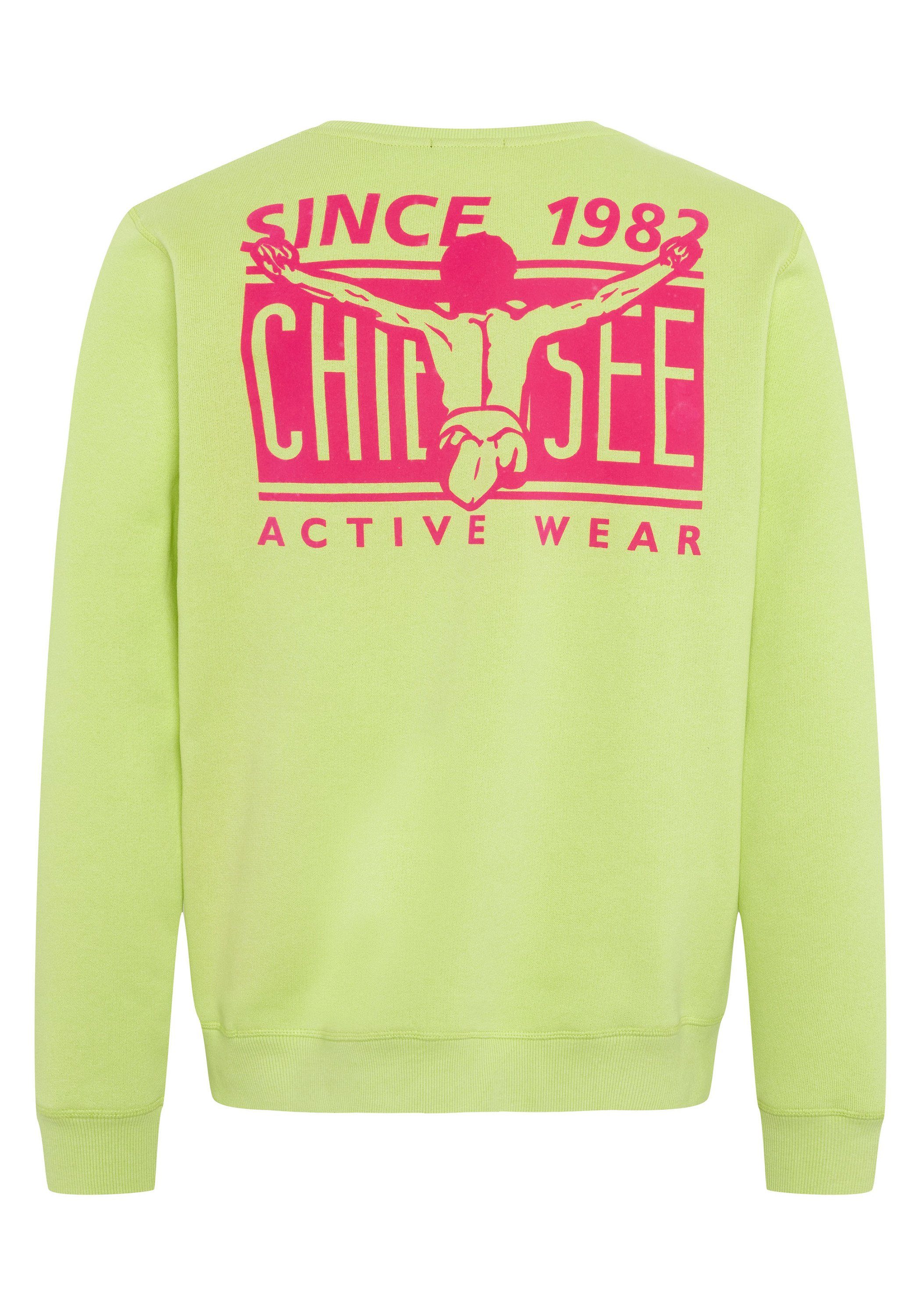 Chiemsee Sweatshirt Sweatshirt aus Baumwollmix 1 Logo-Print Green Sharp mit 13-0535