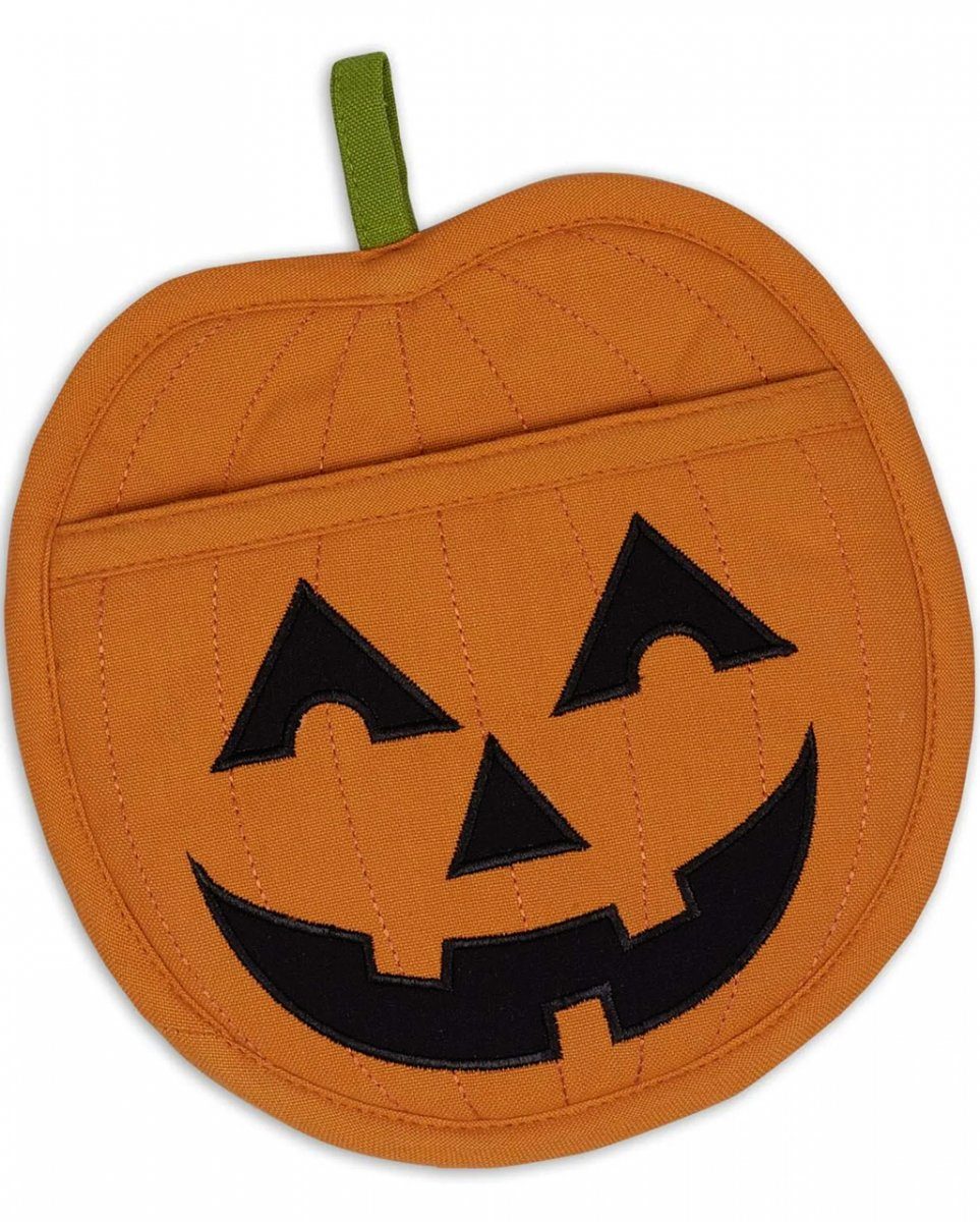 Horror-Shop Dekofigur Pumpkin Kürbis Topflappen für Halloween