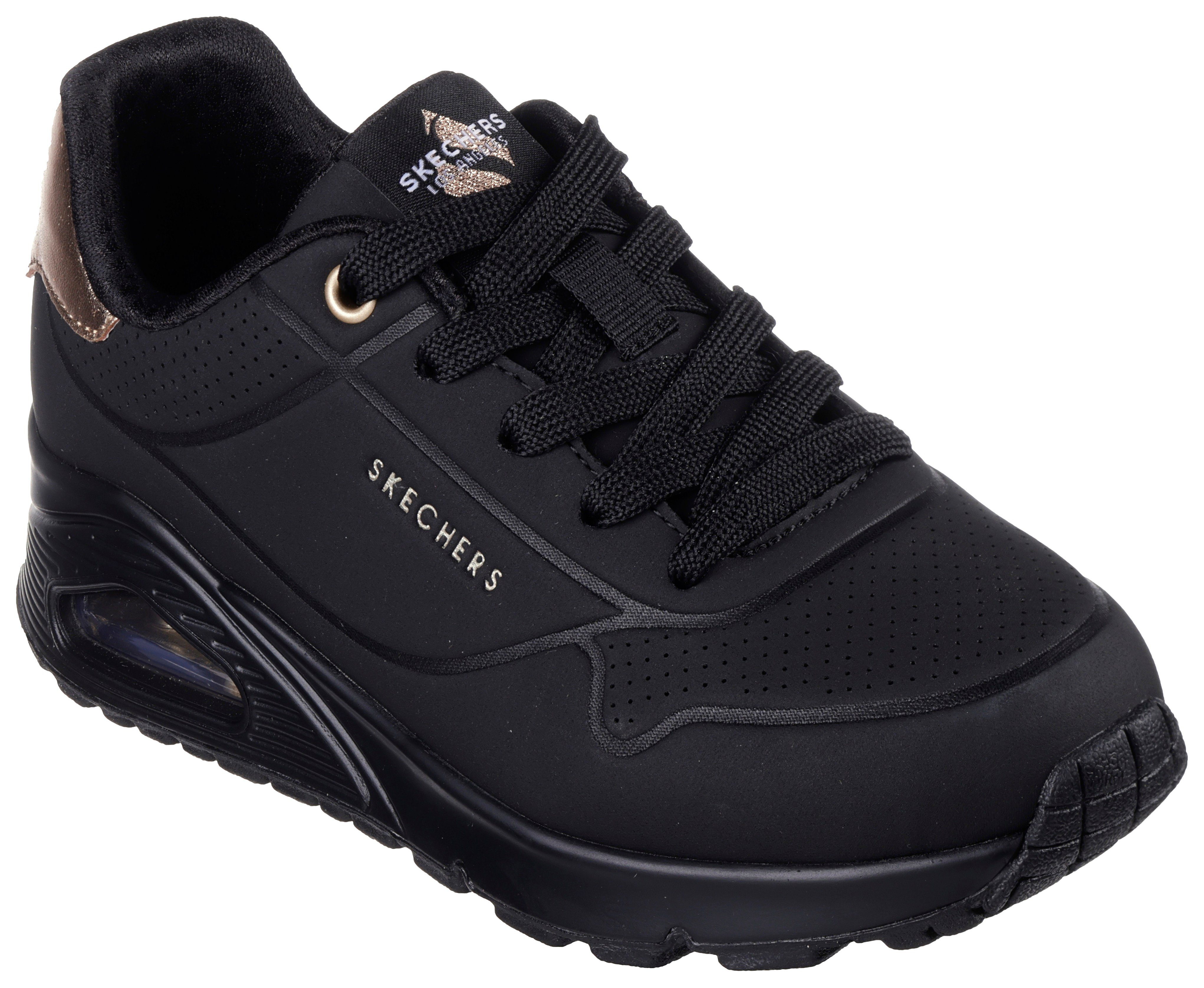 GIRLS ESS Schaftrand schwarz-uni mit Skechers gepolstertem - Kids Sneaker STREET