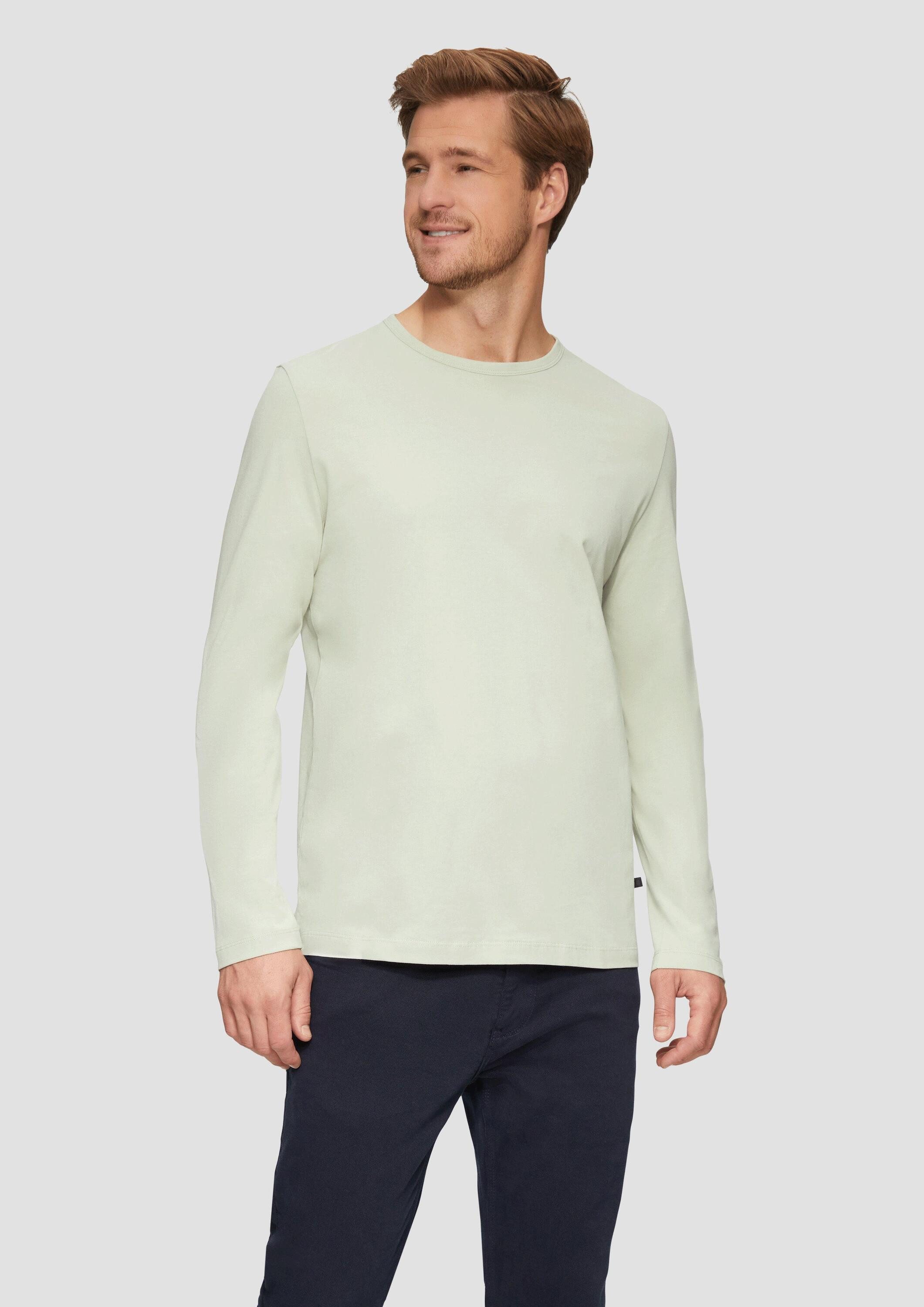 s.Oliver Langarmshirt T-Shirt Softes Langarmshirt aus Baumwolljersey