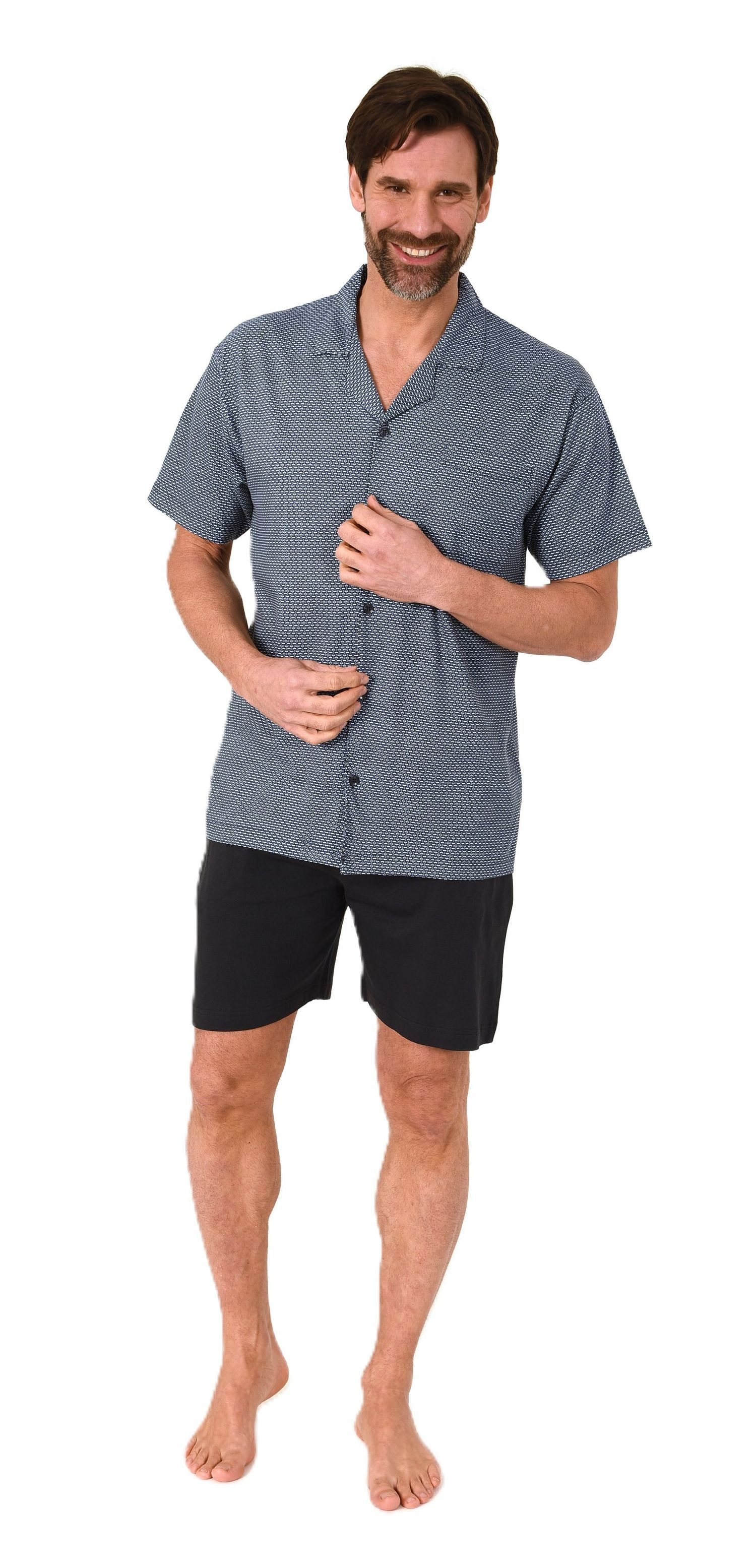 Normann Pyjama Herren Kurzarm Schlafanzug Shorty günstig online kaufen