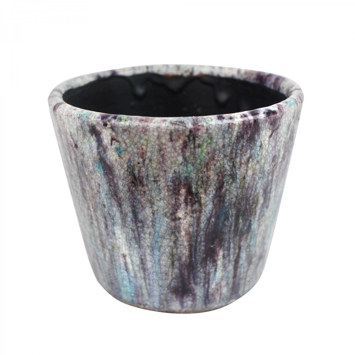 14cm violett meliert Blumentopf Keramik Blumentopf aus mitienda