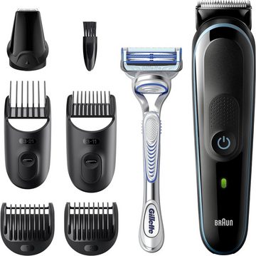 Braun Haarschneider Leistungsstarker NiMH-Akku, Elektrischer Bartschneider und Rasierer zum Trimmen Stylen Rasieren, Multifunktionales Effizient umweltfreundlich mit Schnell Technologien