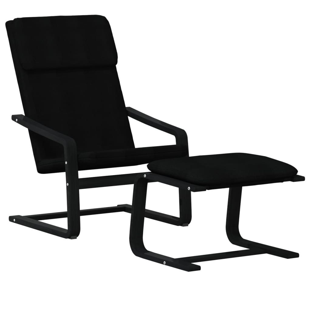 vidaXL Sessel Relaxsessel mit Hocker Schwarz günstig online kaufen