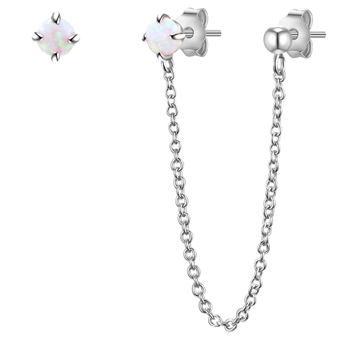 Lulu & Jane Paar Ohrstecker Set: AV152 (2-tlg), mit Opal (synth) günstig online kaufen