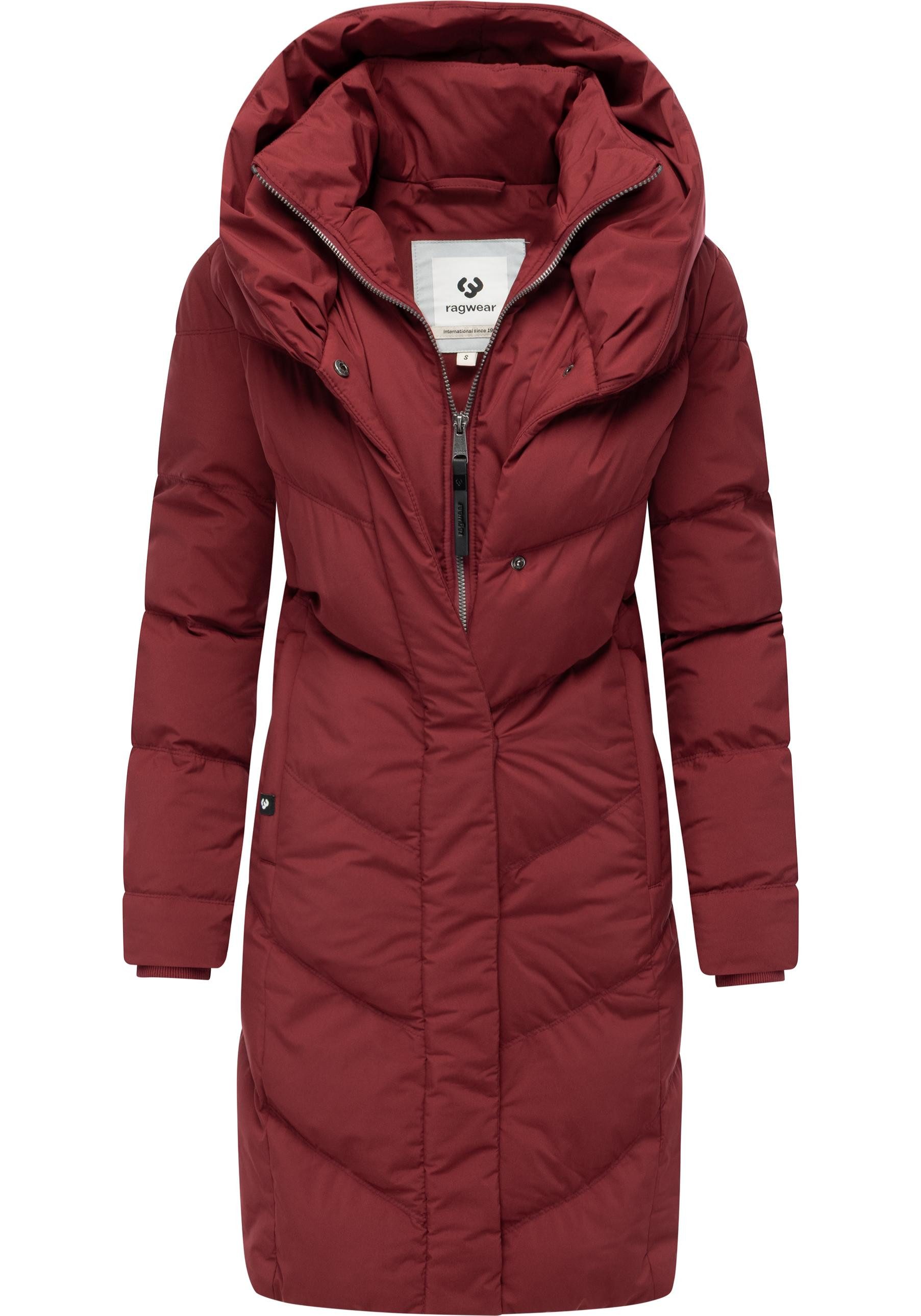 Ragwear Steppmantel Natalka Soft YOUMODO Warmer Wintermantel mit hohem Kragen und Kapuze