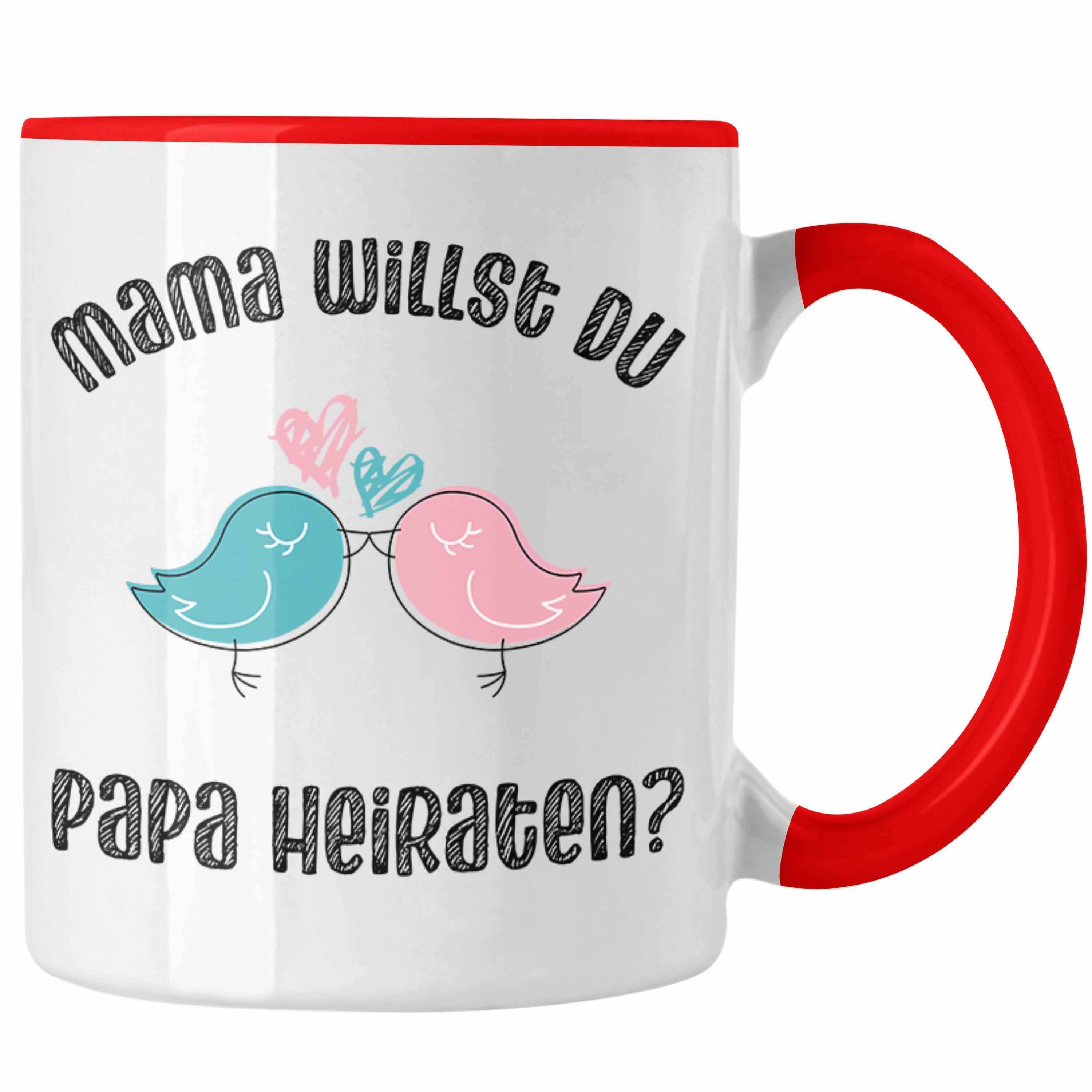 Rot Heiratsantragsgeschenk Heiratsantrag Kinder Trendation Heiraten Verlobung Überraschung Gechenke Tasse Tasse Idee Trendation Frau Mann - Lustig