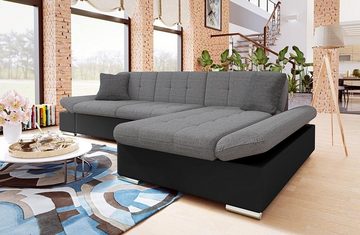 MIRJAN24 Ecksofa Montana Sale, mit Regulierbare Armlehnen Design Eckcouch, L-Form