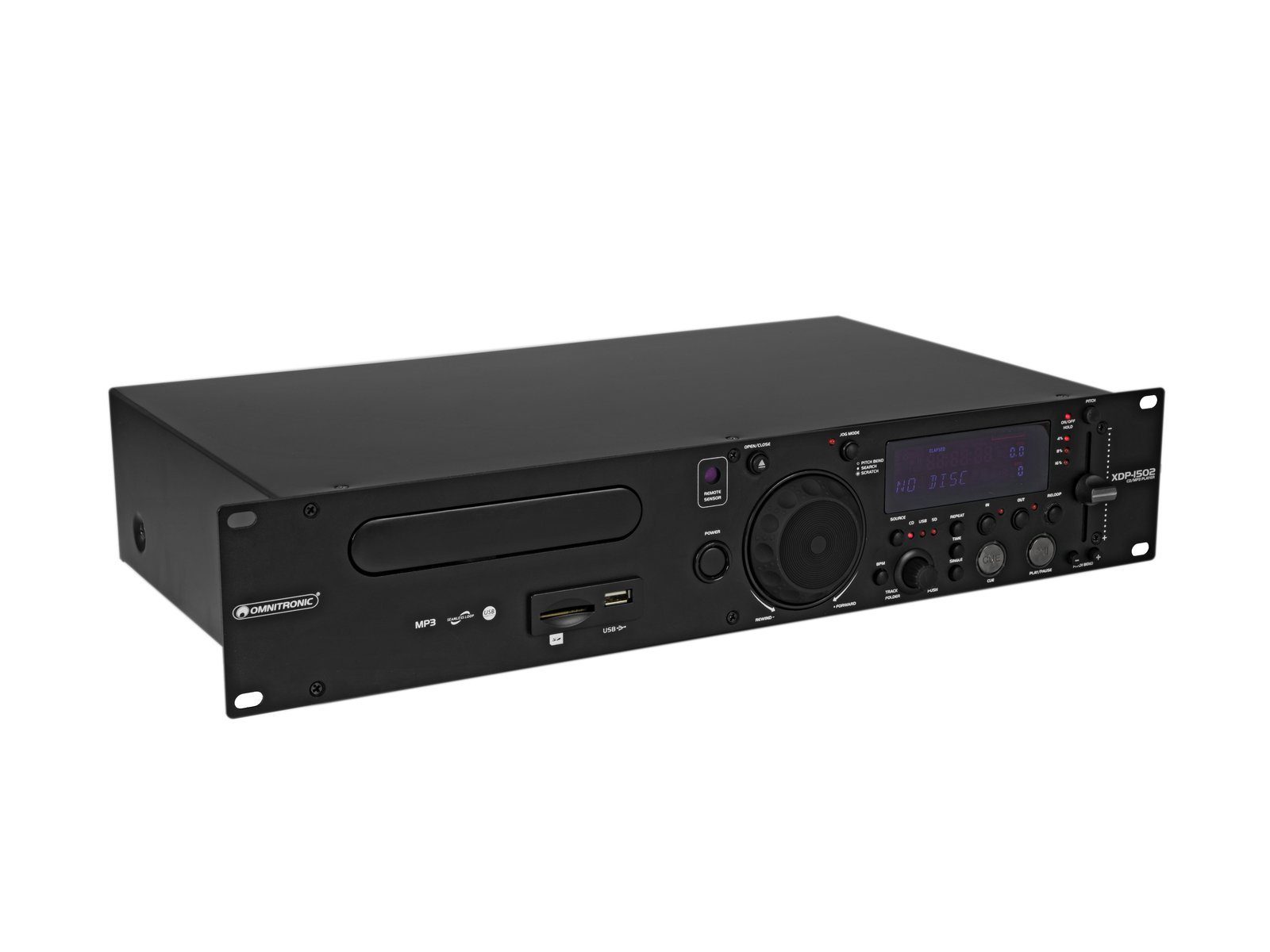 Omnitronic XDP-1502 CD-/MP3-Player Stereo-CD Player (USB + SD + CD-Player Anti-Shock)