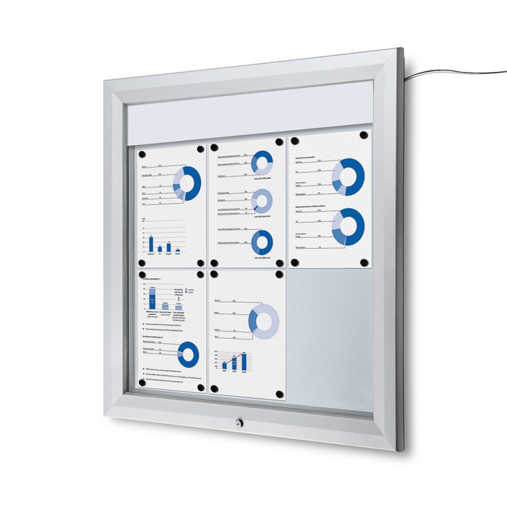 Showdown Displays Hängevitrine Showdown Displays Schaukasten Premium für Außen - 6x DIN A4 - LED (1-St)