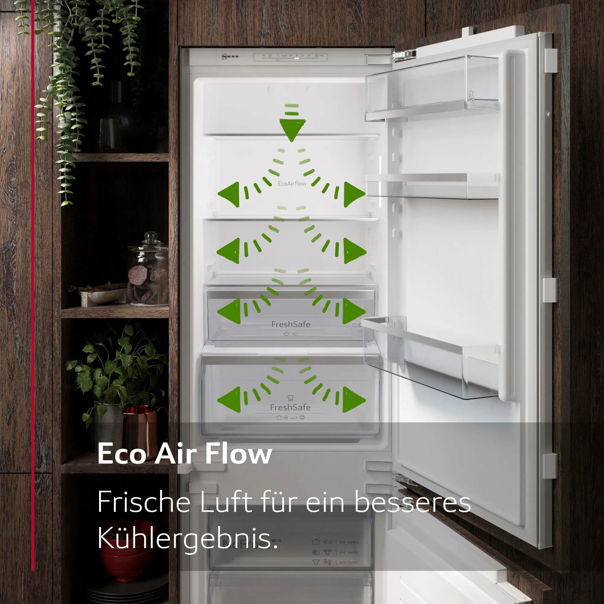 NEFF Einbaukühlgefrierkombination N 30 KI7861SE0, 177,2 cm hoch, 54,1 cm breit, No Frost: nie wieder Abtauen