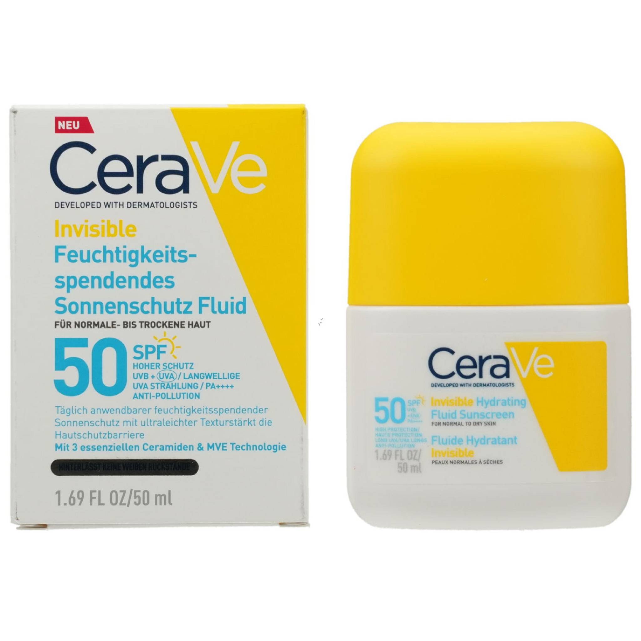 Cerave Sonnenschutzfluid Sonnenschutz Fluid Invisi.feuchtigk.SPF50