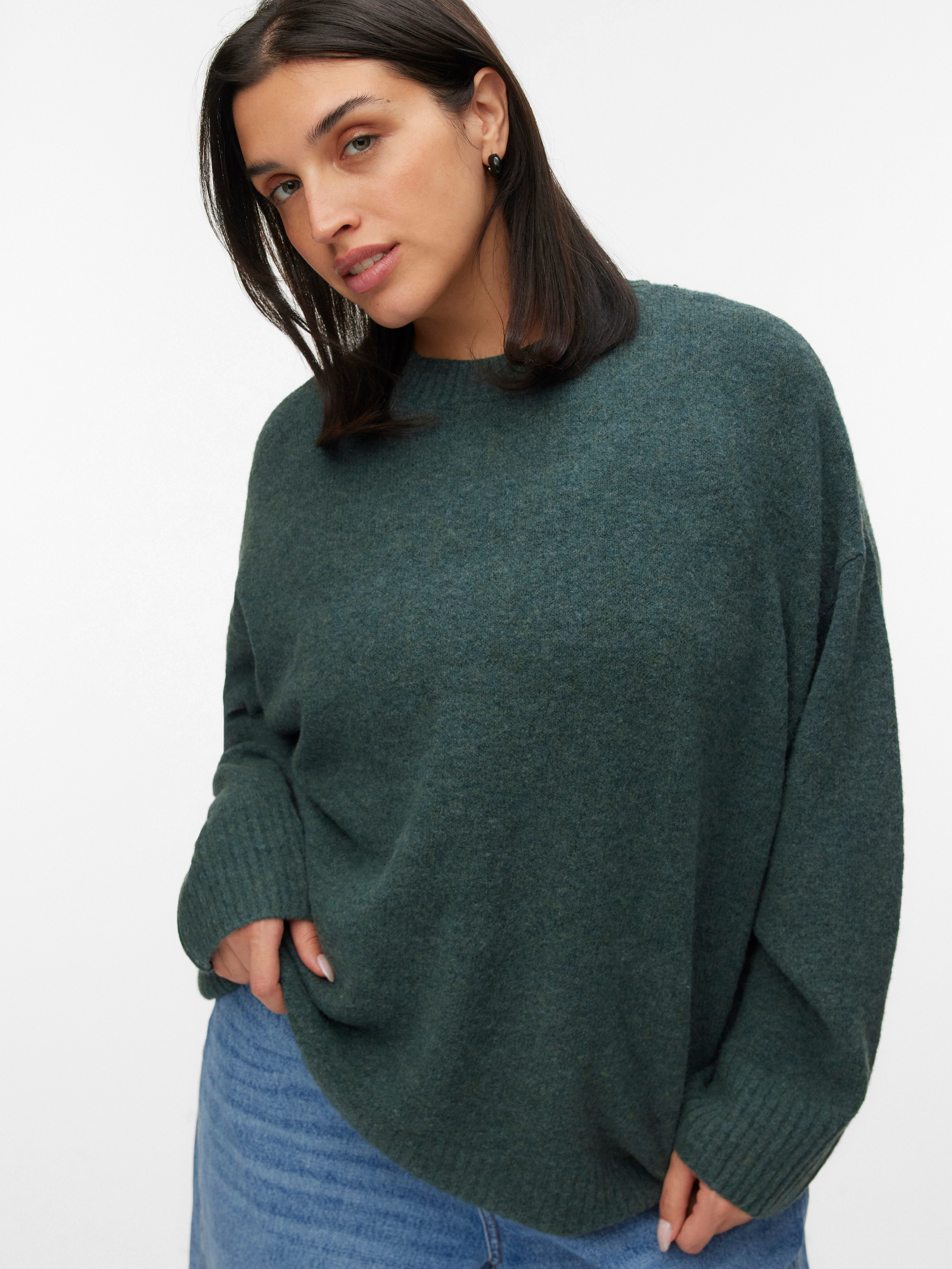 Vero Moda Curve Strickpullover VMCBOOM LS O-NECK PULLOVER GA NOOS CUR günstig online kaufen