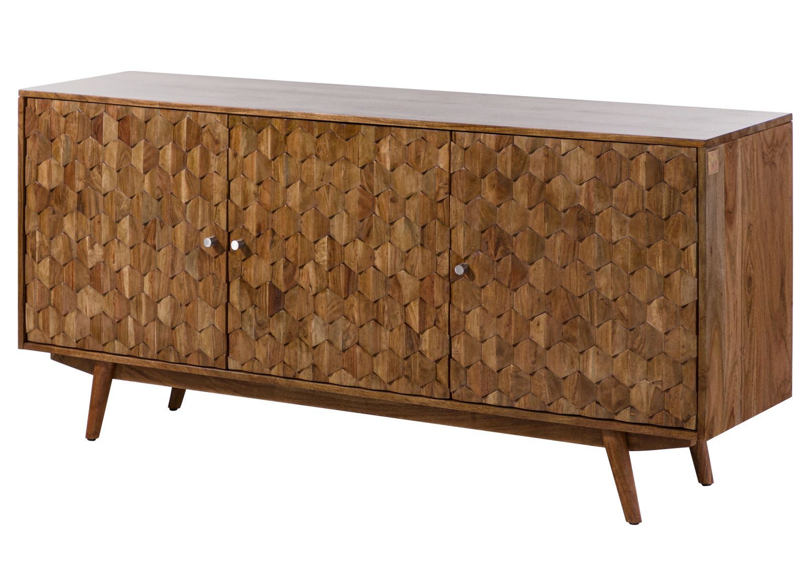 Massivmoebel24 Sideboard MOSAYK Akazie Massivholz natur (Massivholz montiert 57 kg MOSAYK), Akazie 160x42x75 cm (BxTxH) natur lackiert. € 599,90
