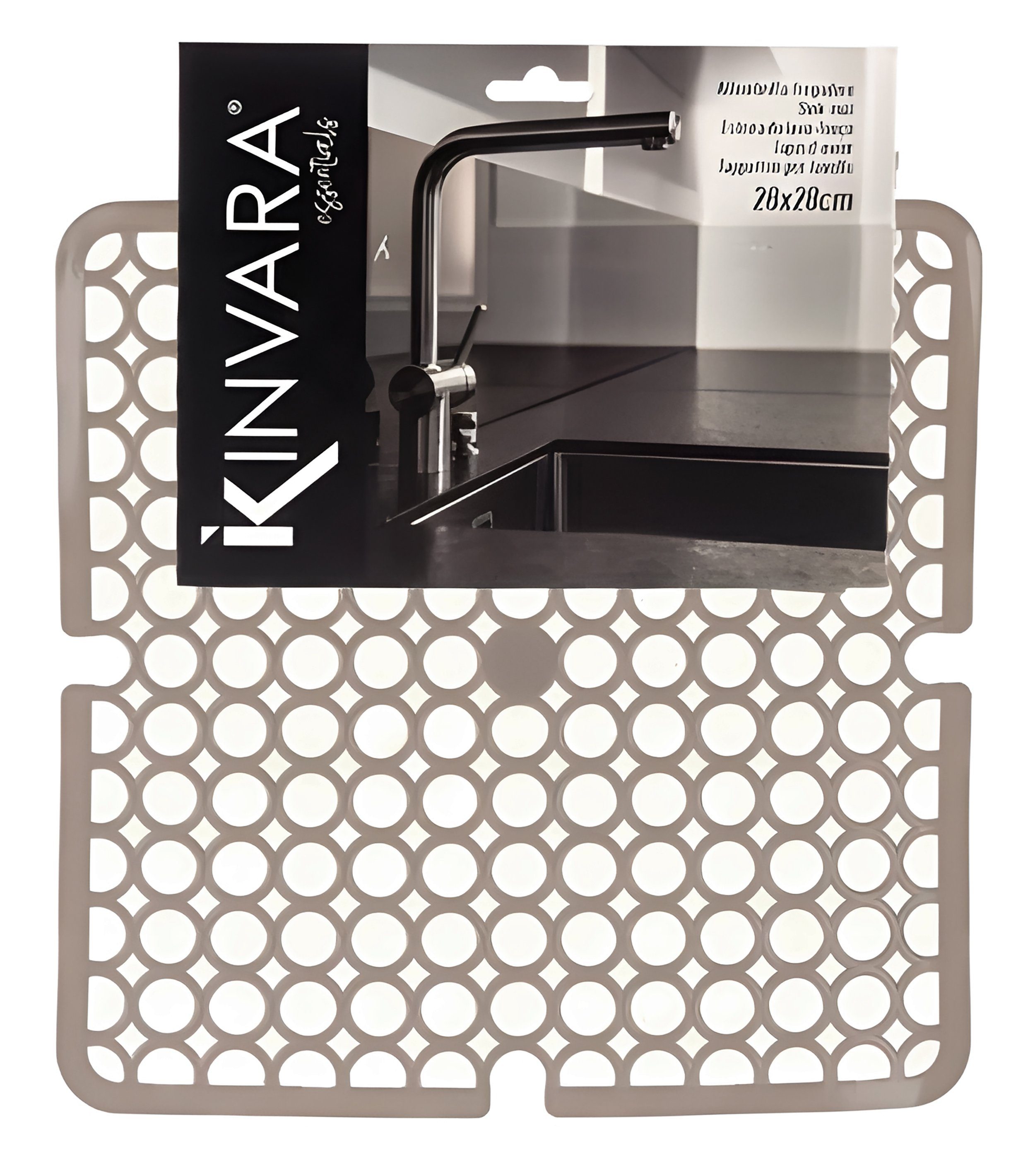 KINVARA Abtropfmatte SPÜLBECKEN EINLAGE 28x28cm eckig Spülbeckenmatte Spülmatte 85 (Beige), Spülbeckeneinlage Abtropfmatte Matte