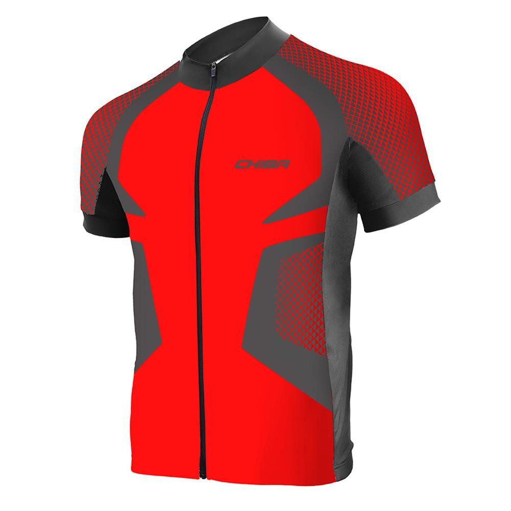 Funktionsshirt CHIBA Race Pro Shirt Men - Radtrikot Herren XL rot/schwarz, atmungsakt