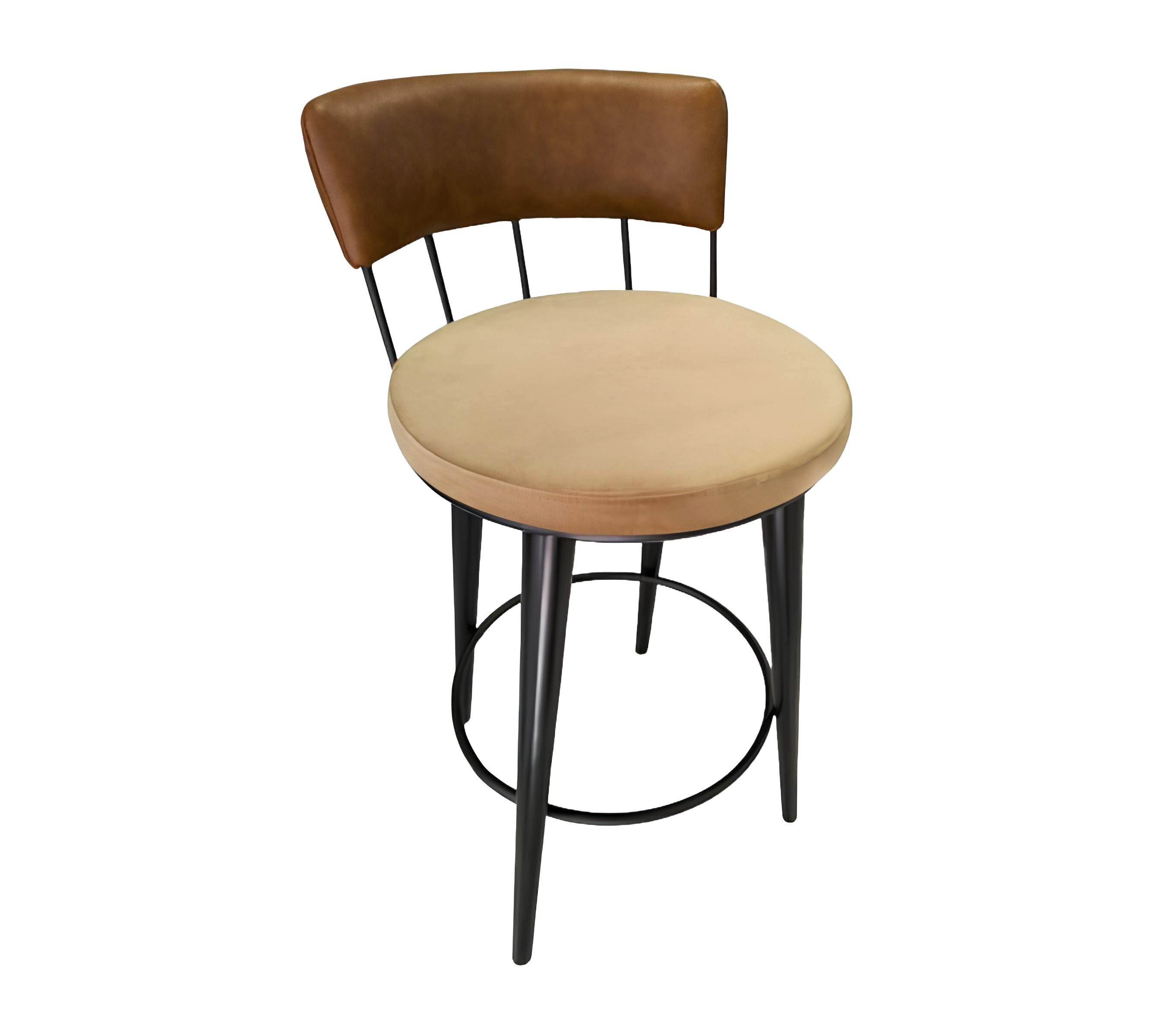 JVmoebel Barhocker Kunstleder Tresenhocker mit Rückenlehne in modernem Design (1 St., Barhocker), Made in Europa