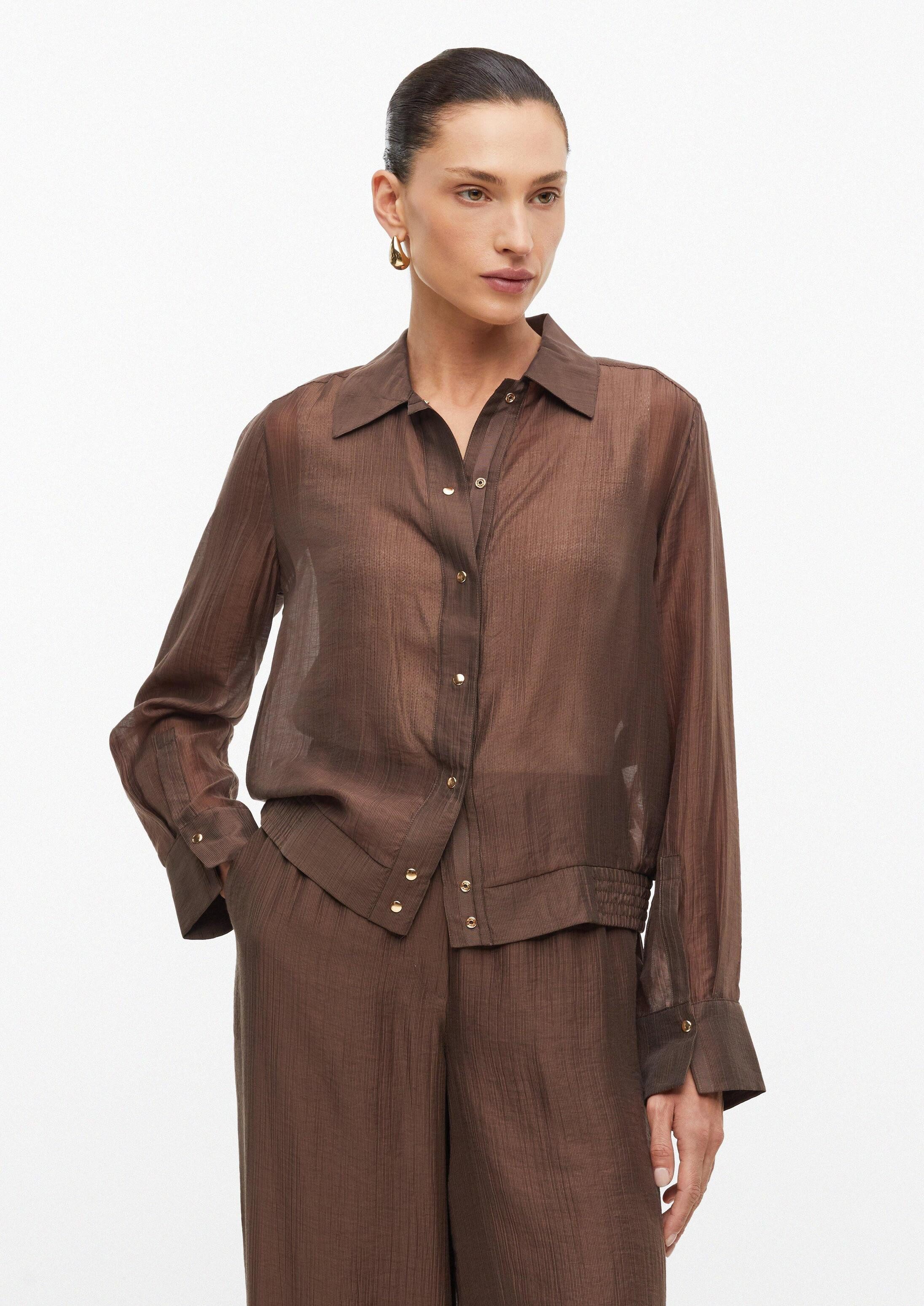 s.Oliver Funktionsjacke Indoor-Jacke Transparente Chiffon-Jacke aus Lyocellmix mit elastischem Saum