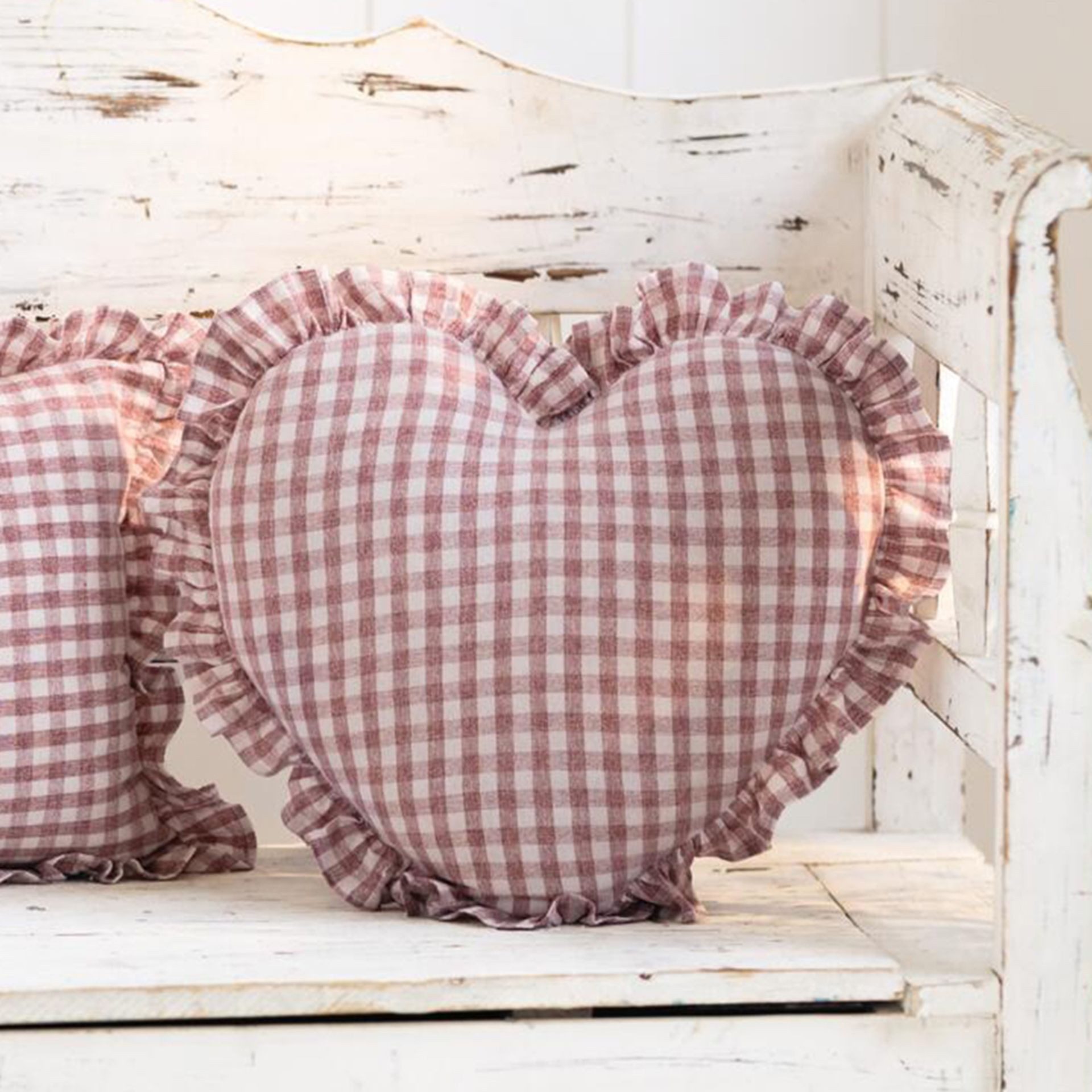 Home-trends24.de Kissenbezug Karo Kissenhülle Vintage Kissenbezug Sofa Kissen rot weiß, (1 Stück)