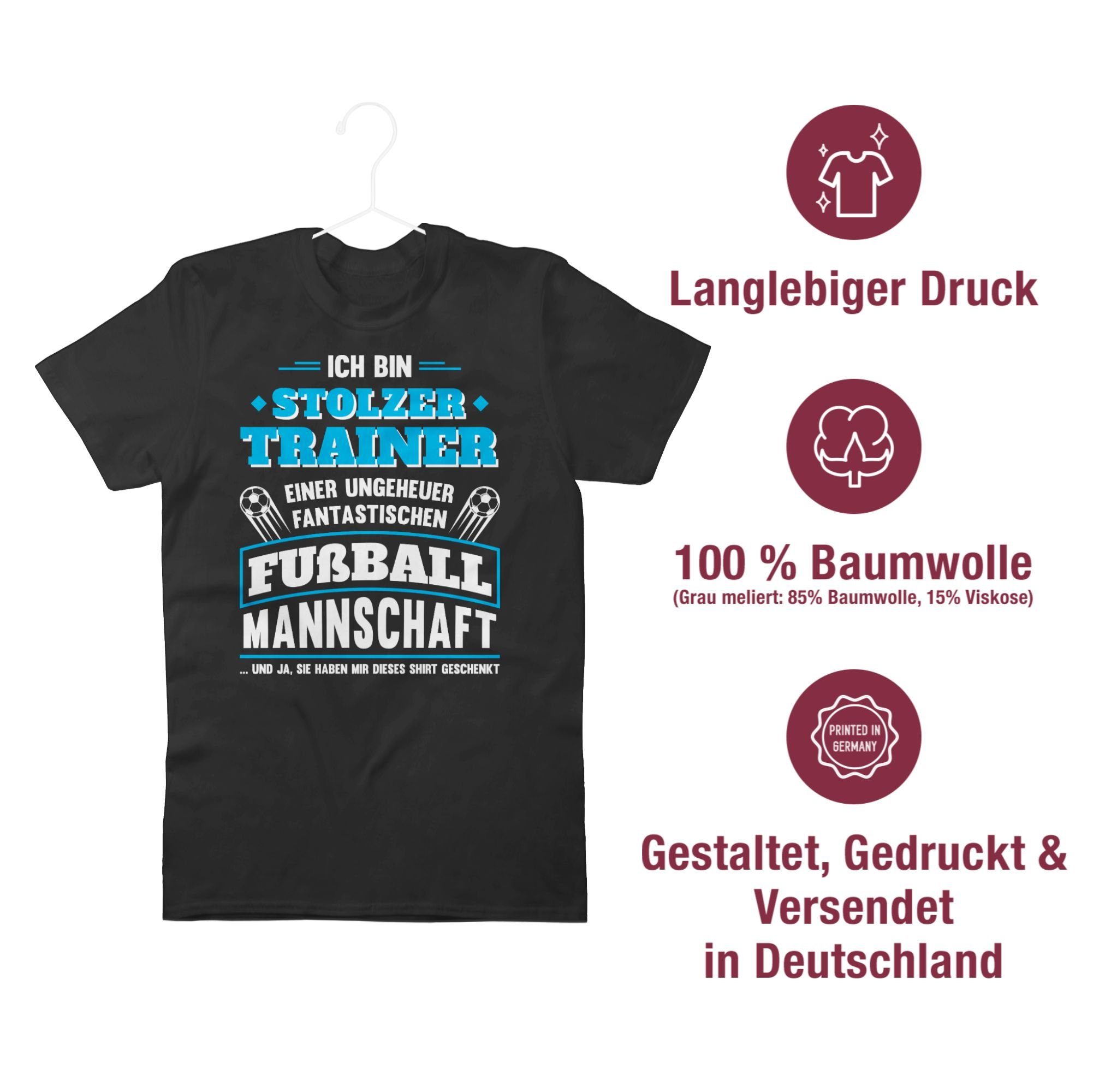 EM Fussball Fußballmannschaft Schwarz Trainer 1 Shirtracer 2024 einer Stolzer fantastischen T-Shirt