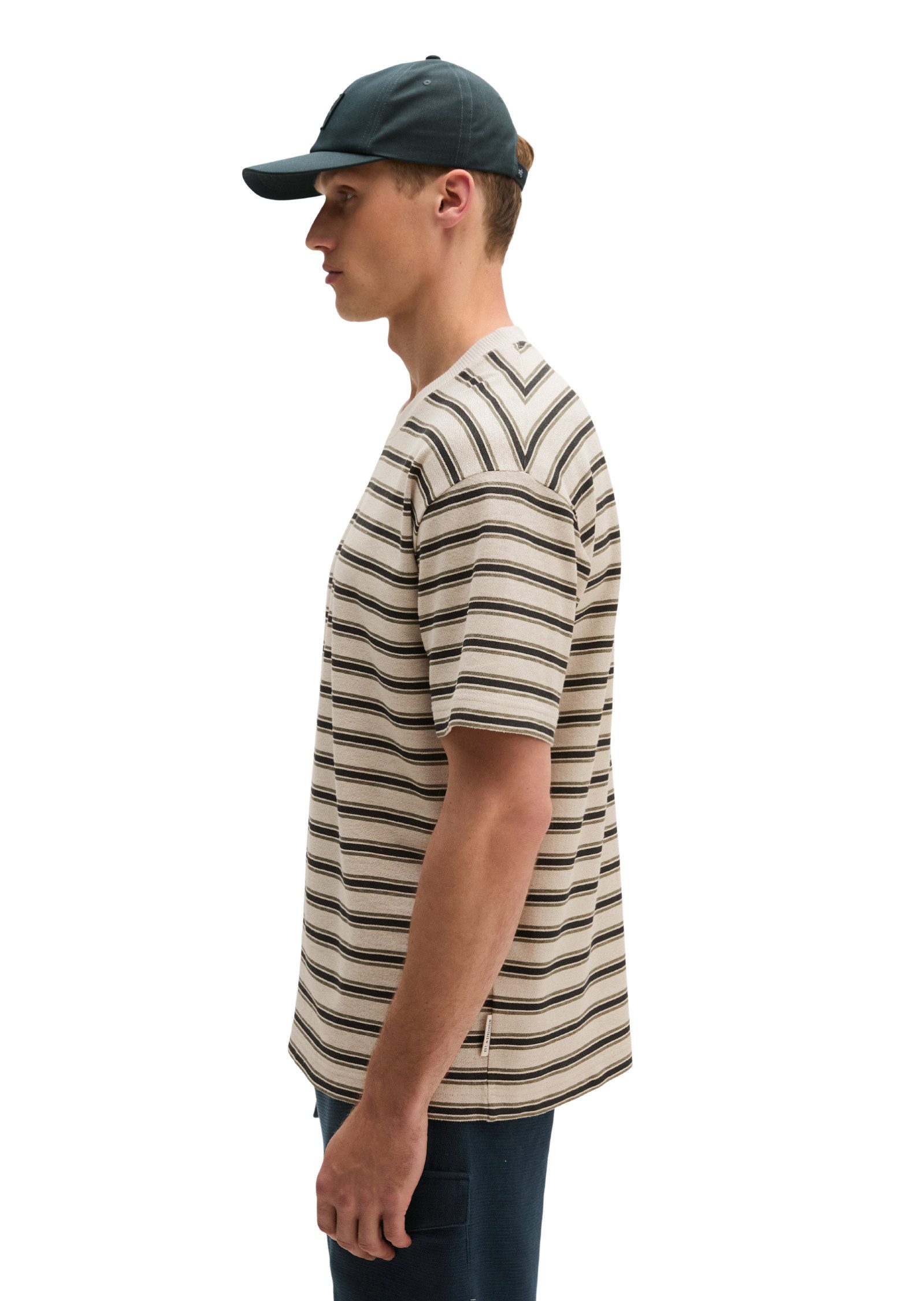 Marc O'Polo T-Shirt aus Bio-Baumwolle und Leinen