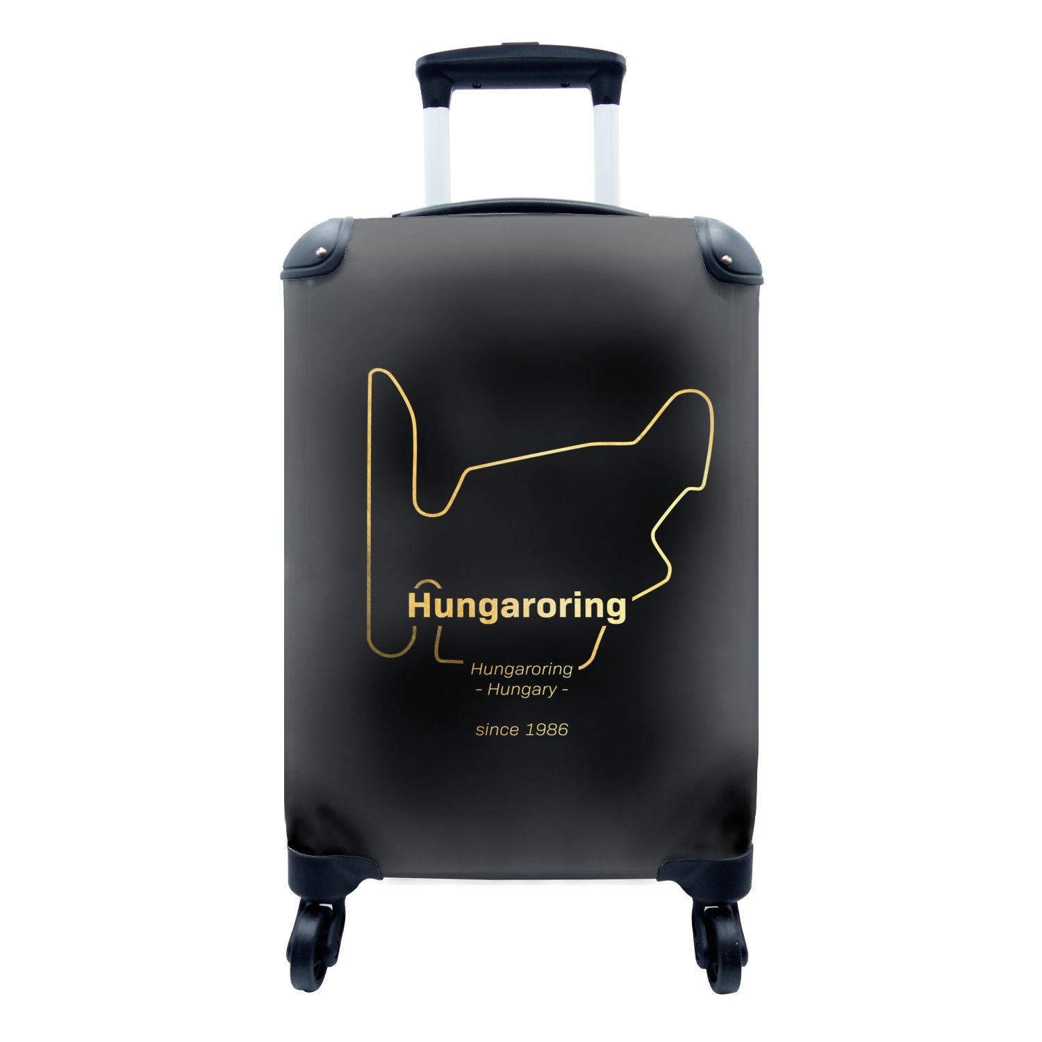 MuchoWow Handgepäckkoffer Ungarn - F1 - Rennstrecke, 4 Rollen, Reisetasche mit rollen, Handgepäck für Ferien, Trolley, Reisekoffer