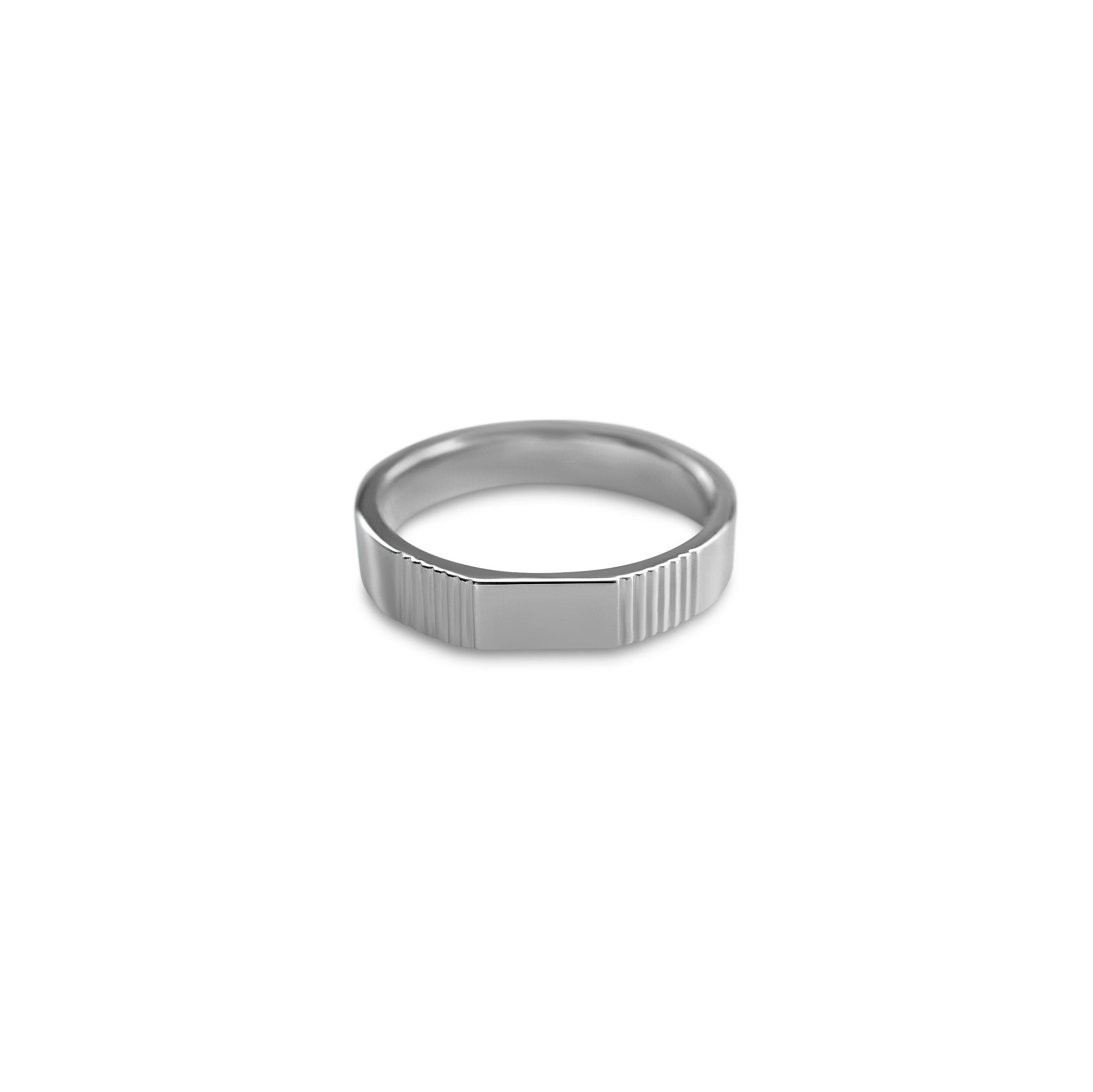 Herren Silber poliert aus Fashion Bandring Sprezzi 925 klassisch Fingerring massivem