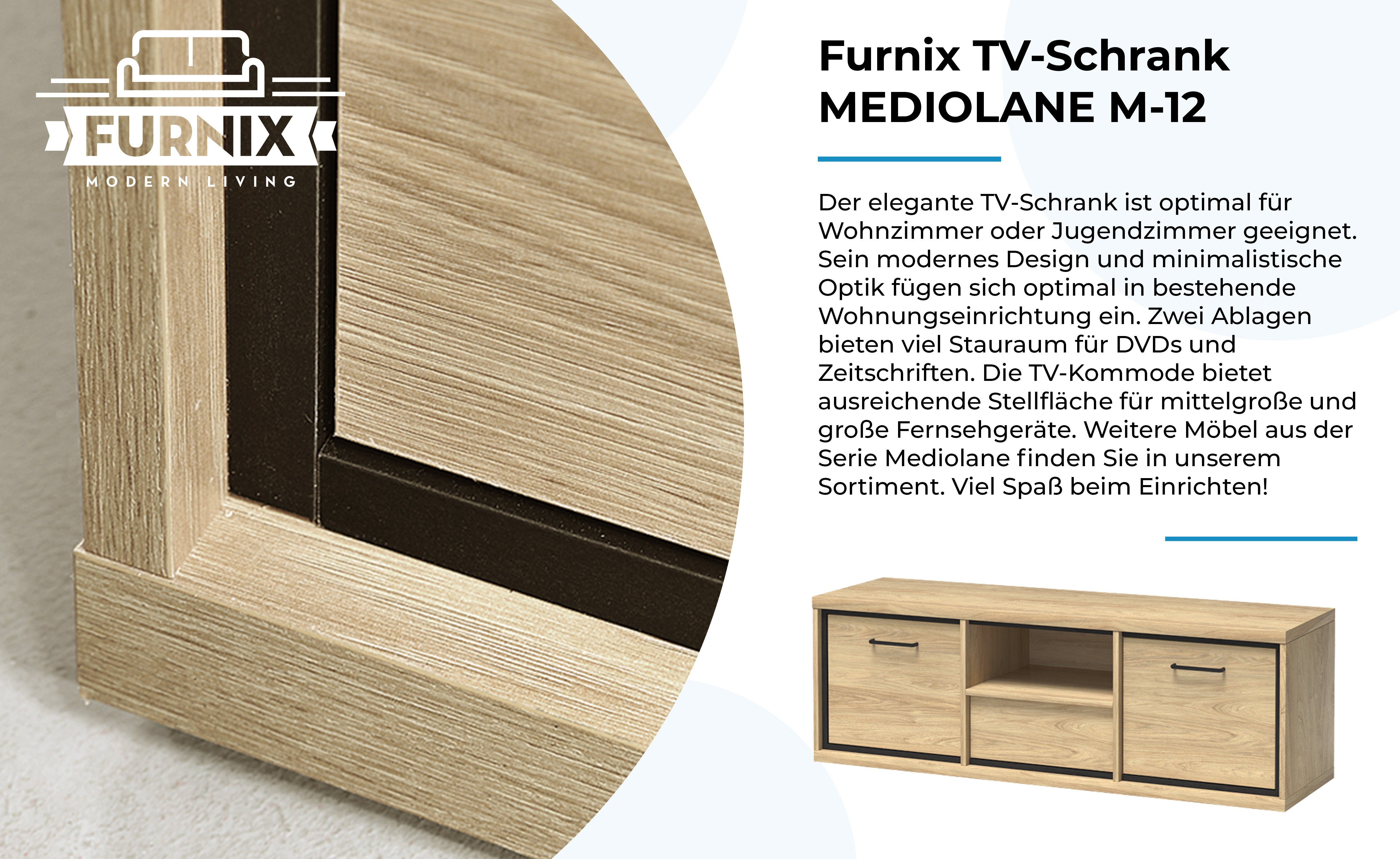 Furnix TV-Schrank MEDIOLANE M-12 x cm B139 TV-Kommode, H47,5 Wotan RTV-Schrank Hängende x Lowboard, T41