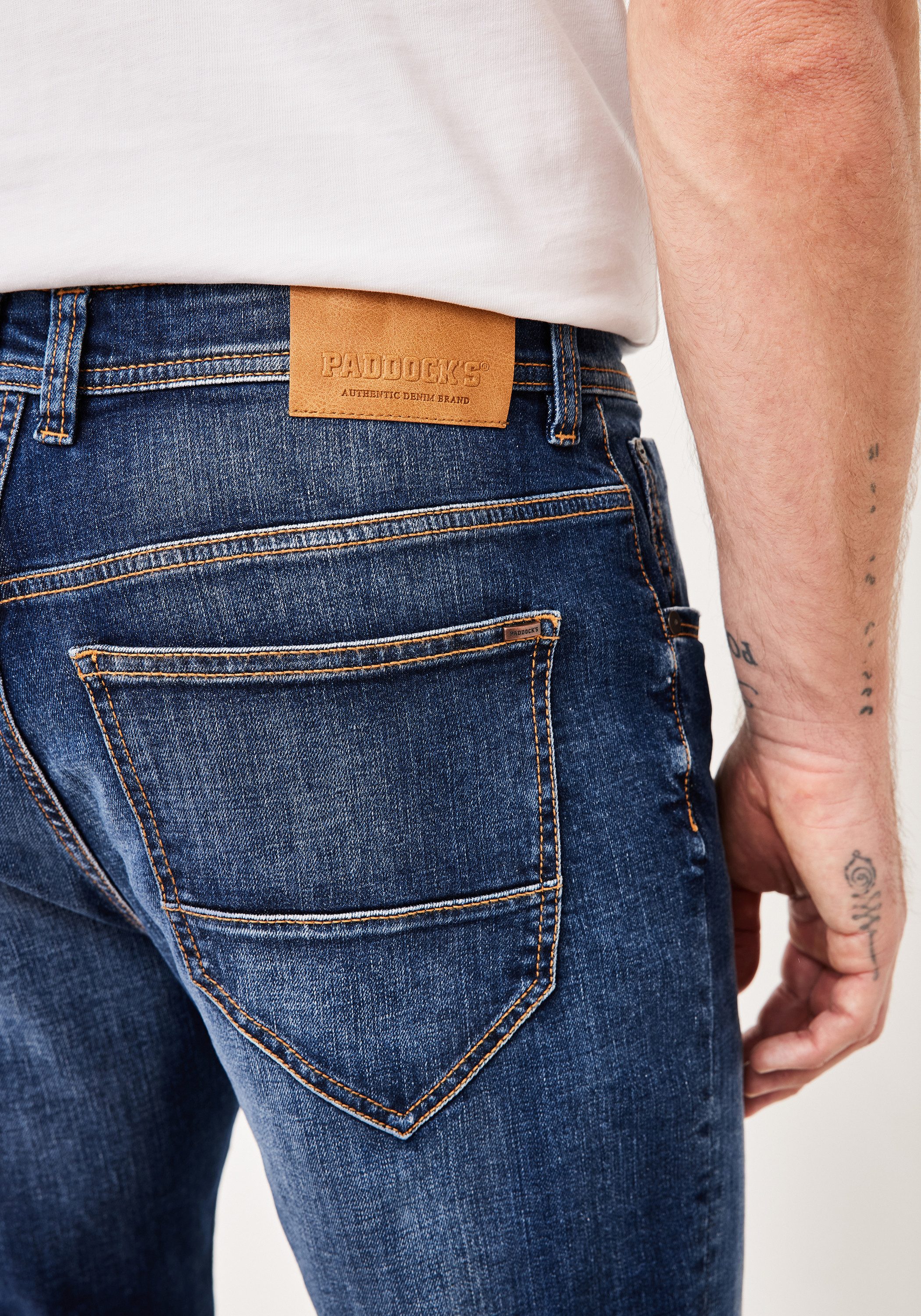Paddock's Straight-Jeans BEN Regular Fit 5-Pocket Jeans mit Stretchanteil
