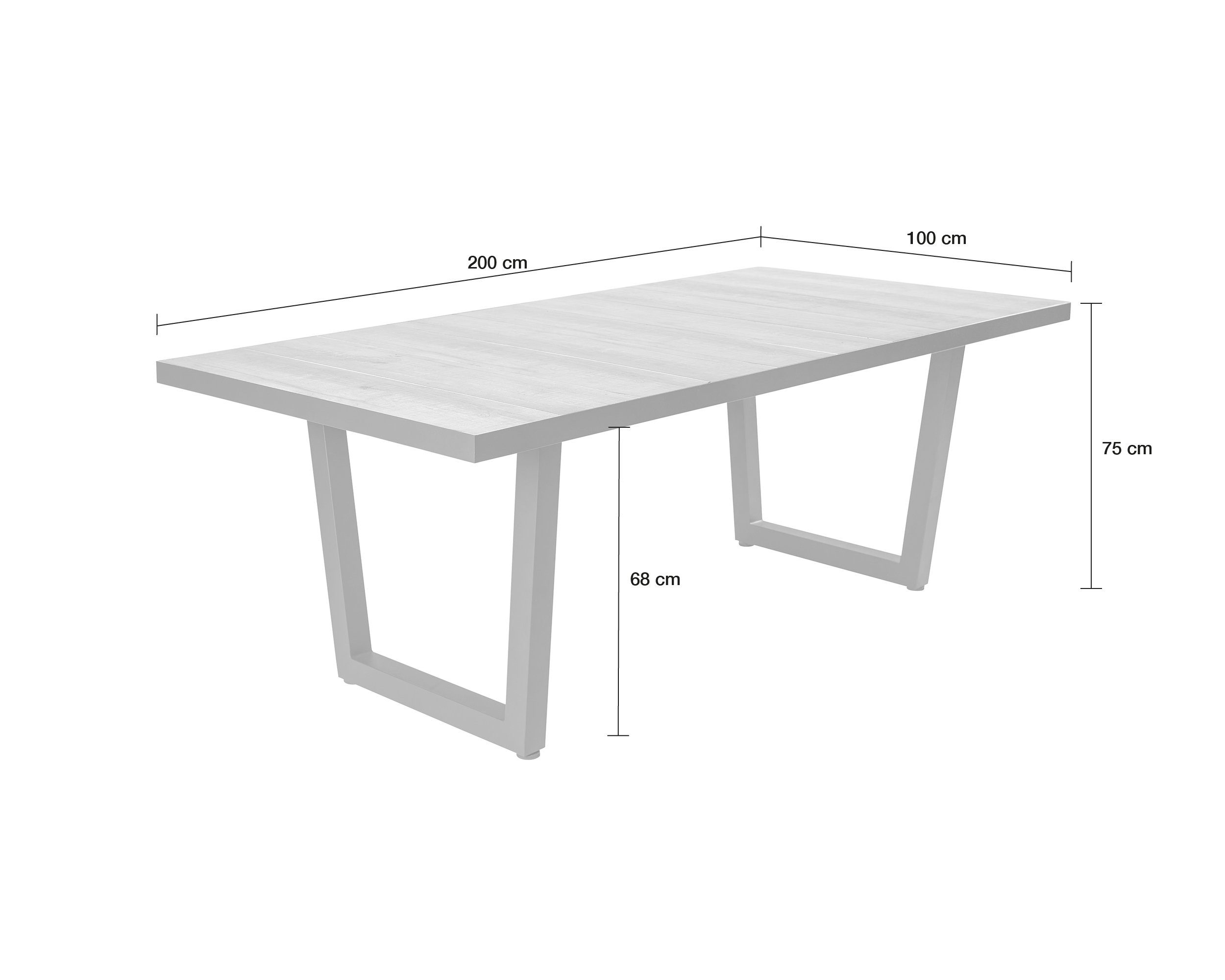 LC Garden Gartentisch LC Garden »Bailado« Gartentisch 200x100cm Keramik Esstisch – Bild 5 von 5
