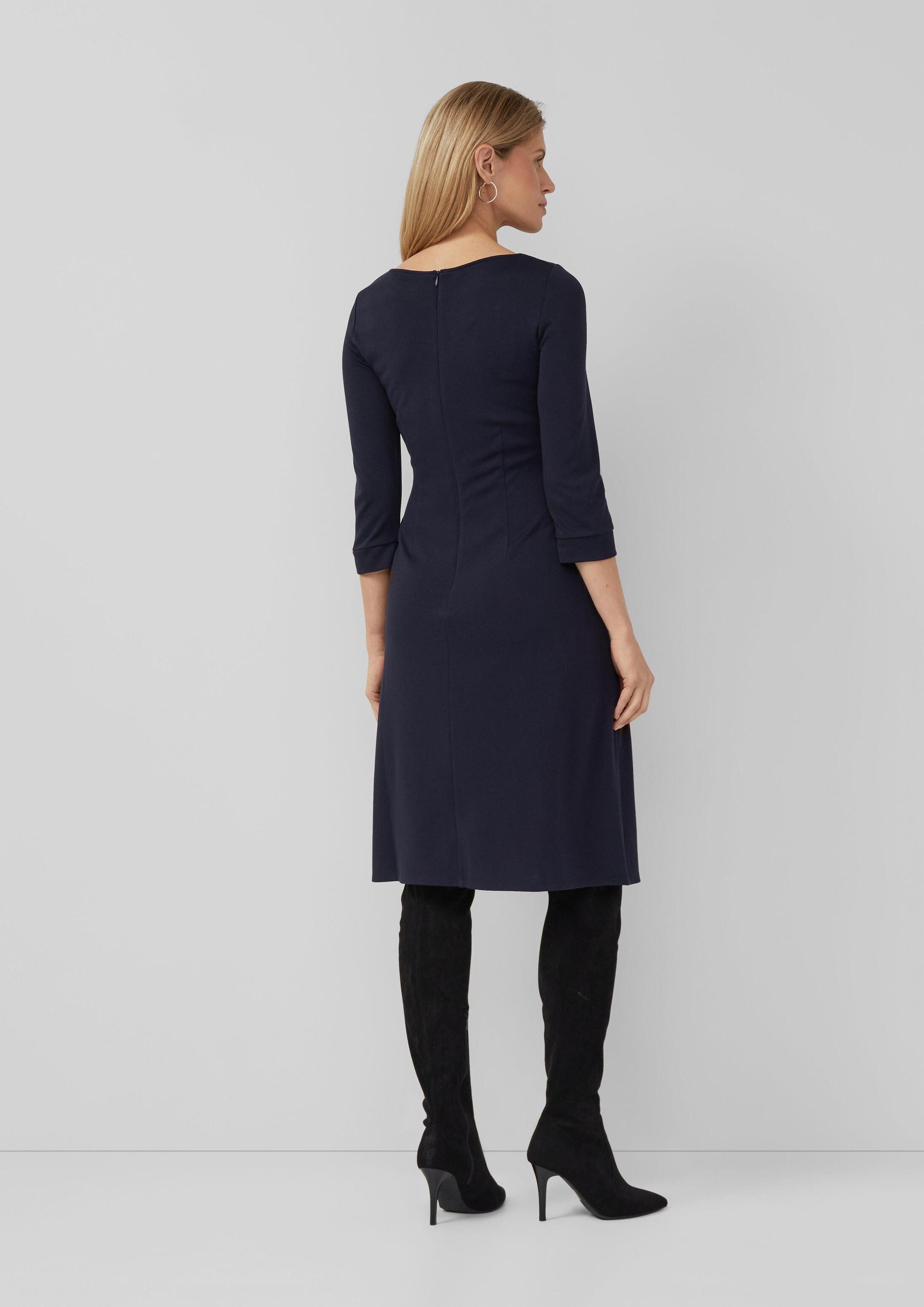 s.Oliver Midikleid Kleid Kleid aus Interlockjersey mit seitlichen Teilungsnähten
