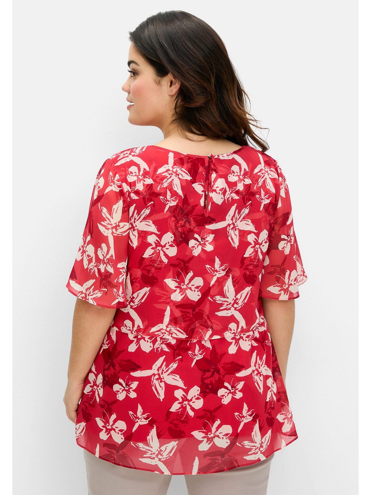 Sheego Chiffontunika Große Größen mit Blütenprint günstig online kaufen