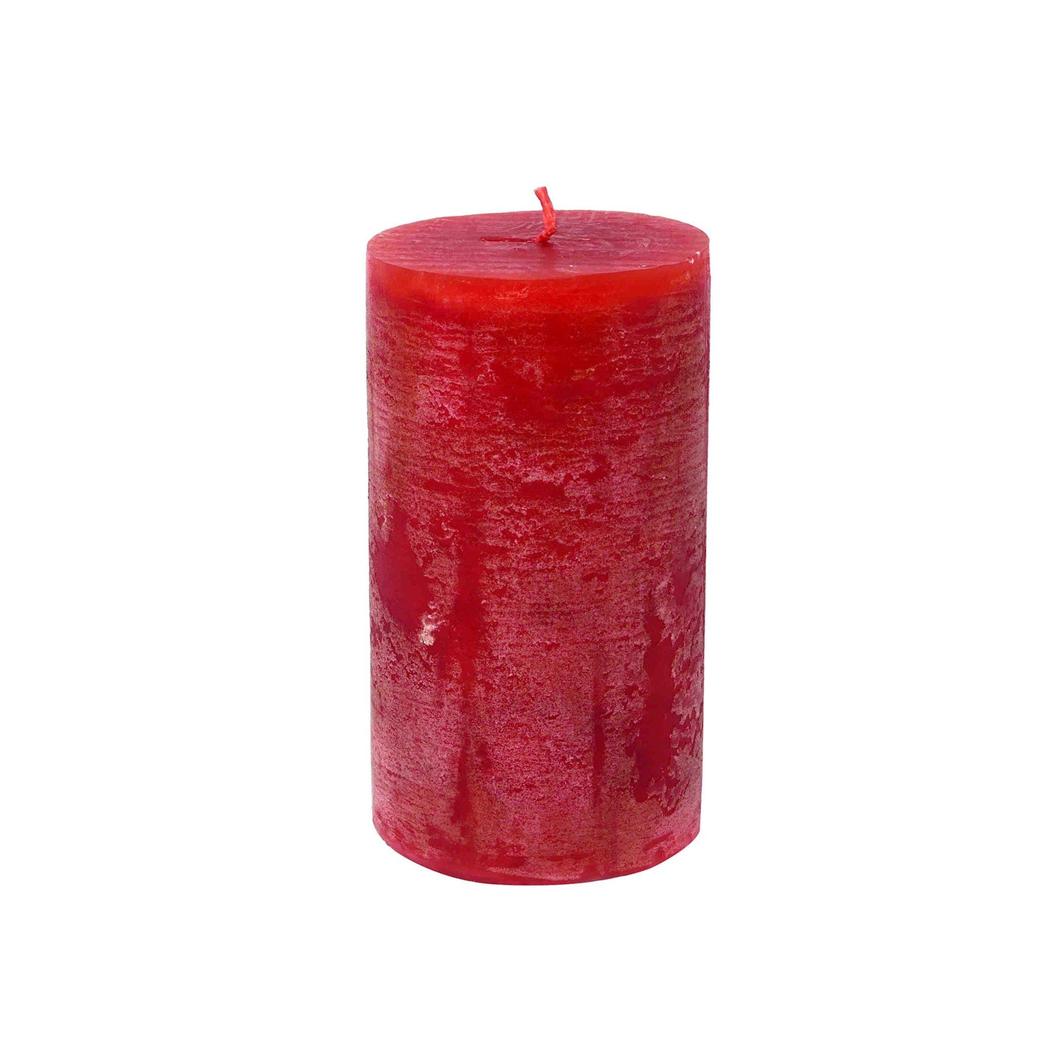 B&S Stumpenkerze Stumpenkerze rot 10 x Ø 6 cm günstig online kaufen