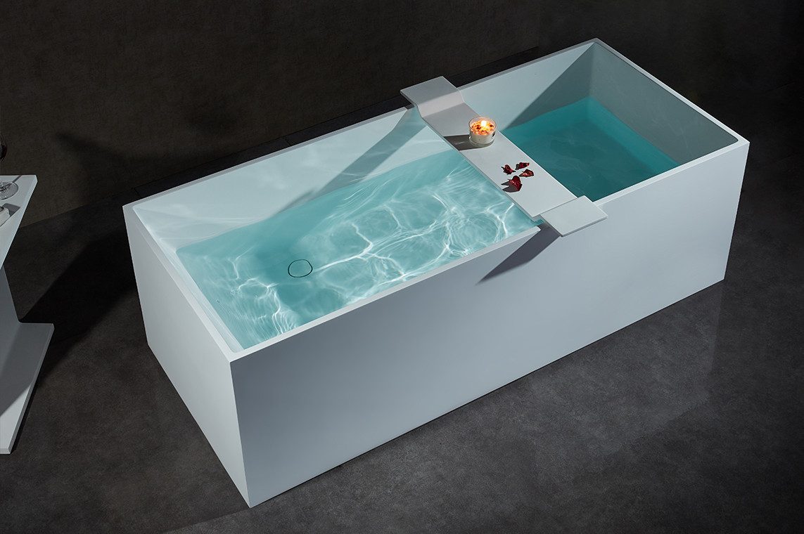 Bernstein Badewannenablage PB4208, aus Mineralguss - 85 x 16 cm - Farbe wählbar