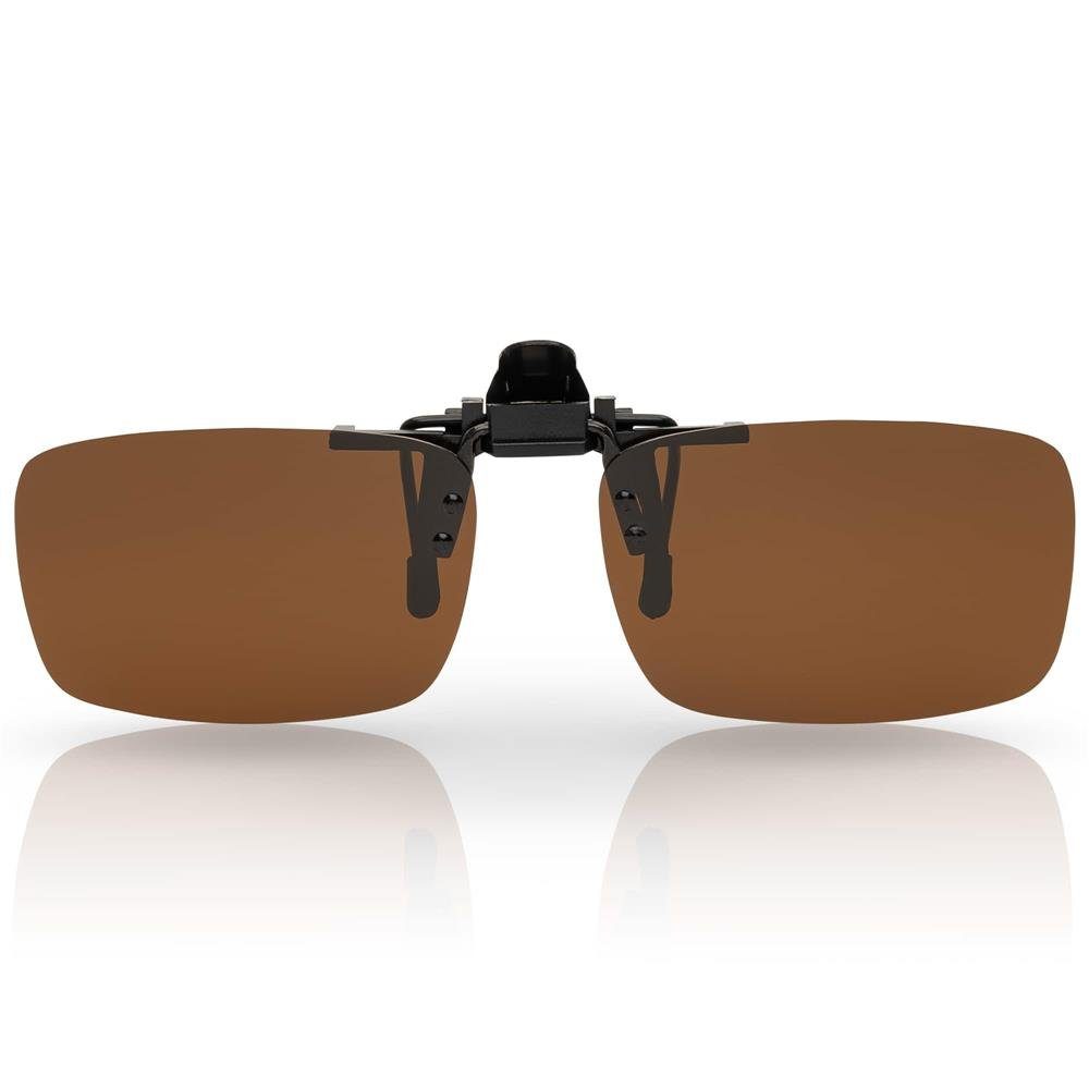 Linsen Sonnenbrille mit Eyewear Clip (1-St) Braun polarisierten BEZLIT Aufsatz On Brillen Polarisiert
