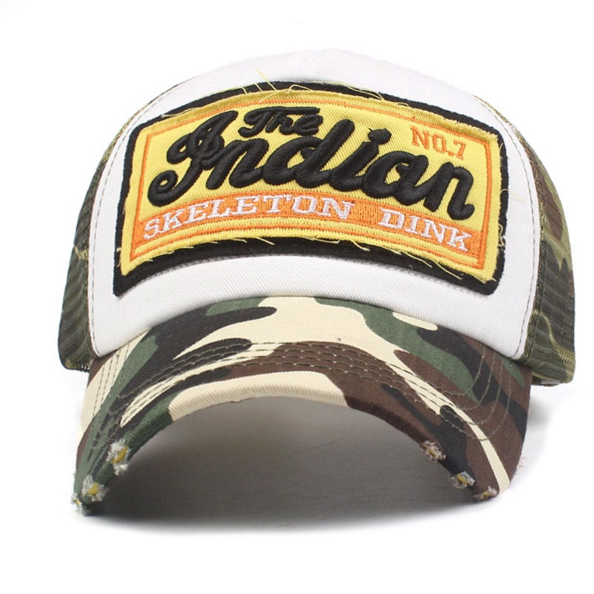 Sporty Trucker Cap Indian Vintage Distressed Trucker Mesh Baseballcap im vi günstig online kaufen