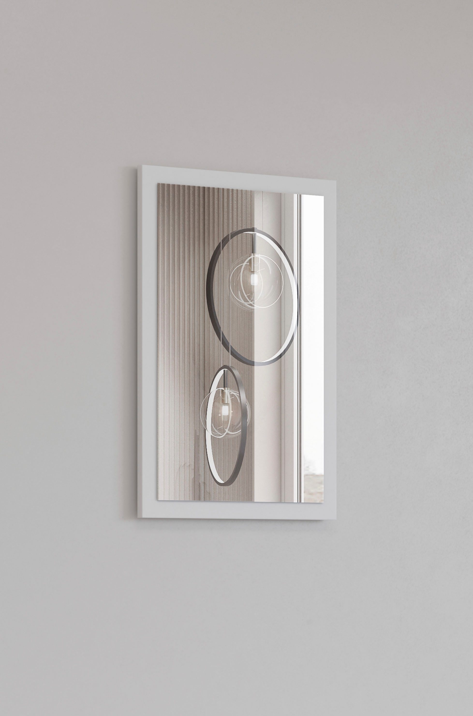 OTTO home Garderobenspiegel Cross,Breite 40-60 cm moderner Flurspiegel hochkant oder quer hängend, Wandspiegel mit Rahmenoptik