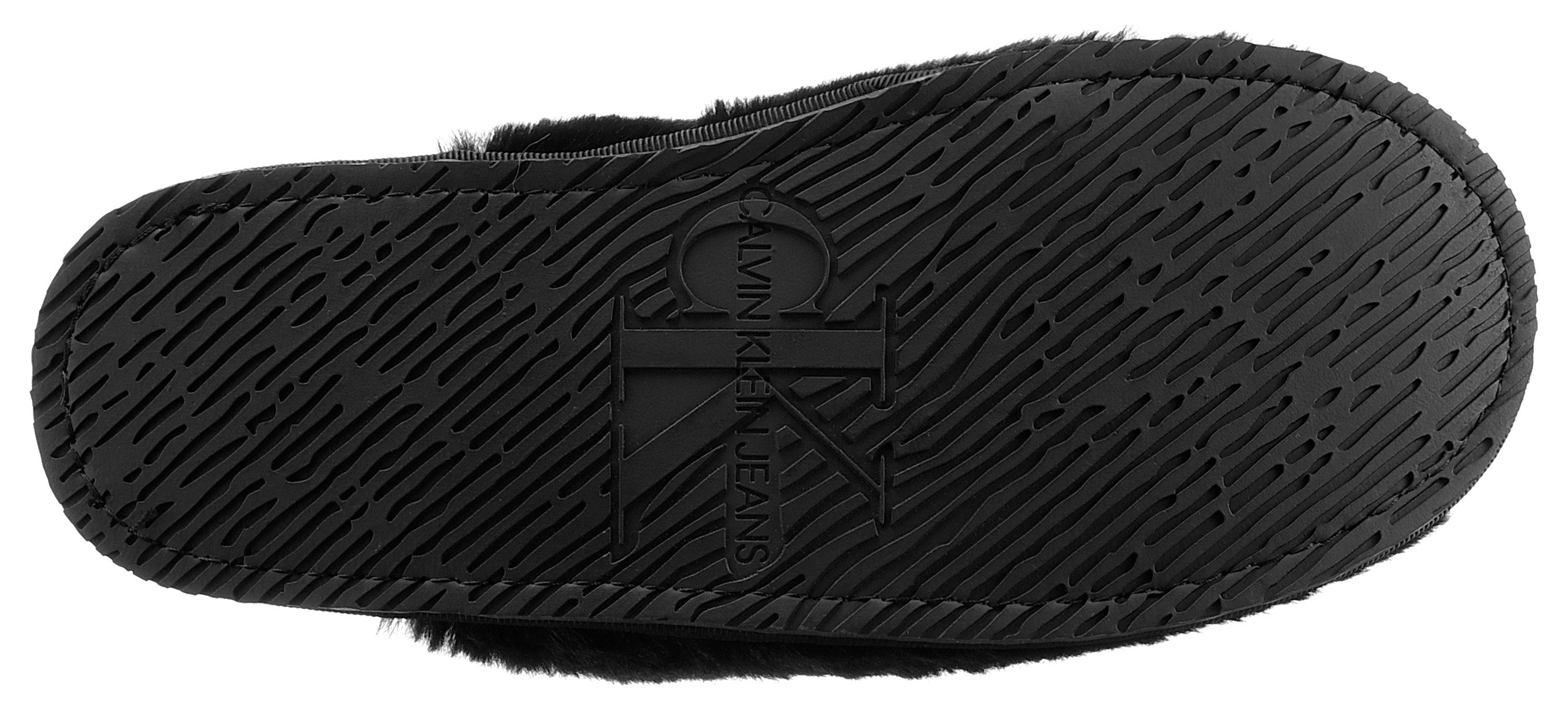 Klein Logo-Initialen Calvin mit Jeans SLIDE HOME Pantoffel schwarz