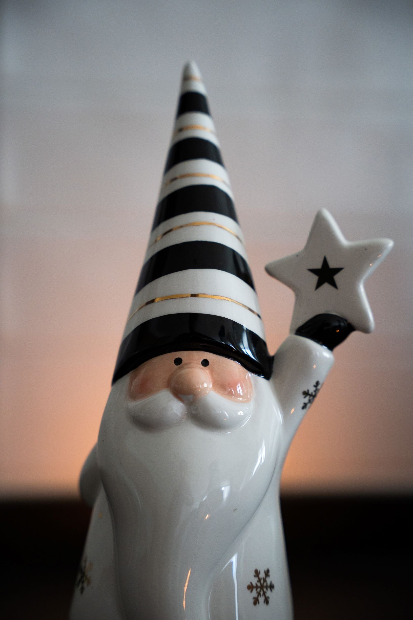 Weihnachtsfigur DECO Weihnachtsmann, Keramik, Heitmann aus weiß, 2x