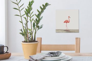 OneMillionCanvasses® Leinwandbild Tiere - Flamingo - Rosa, (1 St), Leinwand Bilder für Wohnzimmer Schlafzimmer