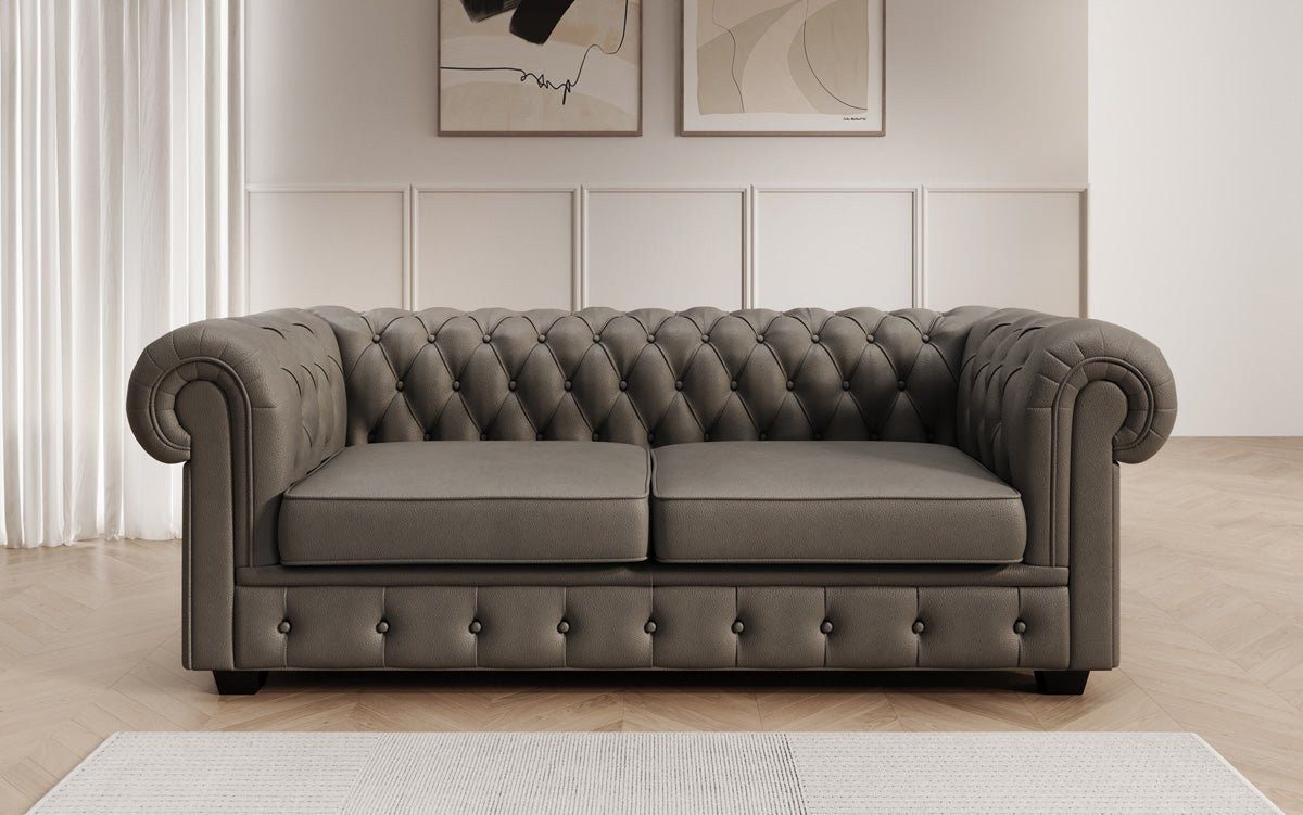 Luxusbetten24 Sofa Chesterfield 3 Sitzer Sofa Royal, in Echtleder