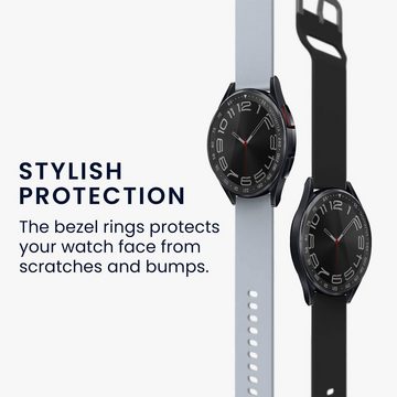 kwmobile Smartwatch-Hülle Schutzring für Samsung Galaxy Watch 6 Classic 43mm, Bezel Ring Lünette mit Tachymeter Skala