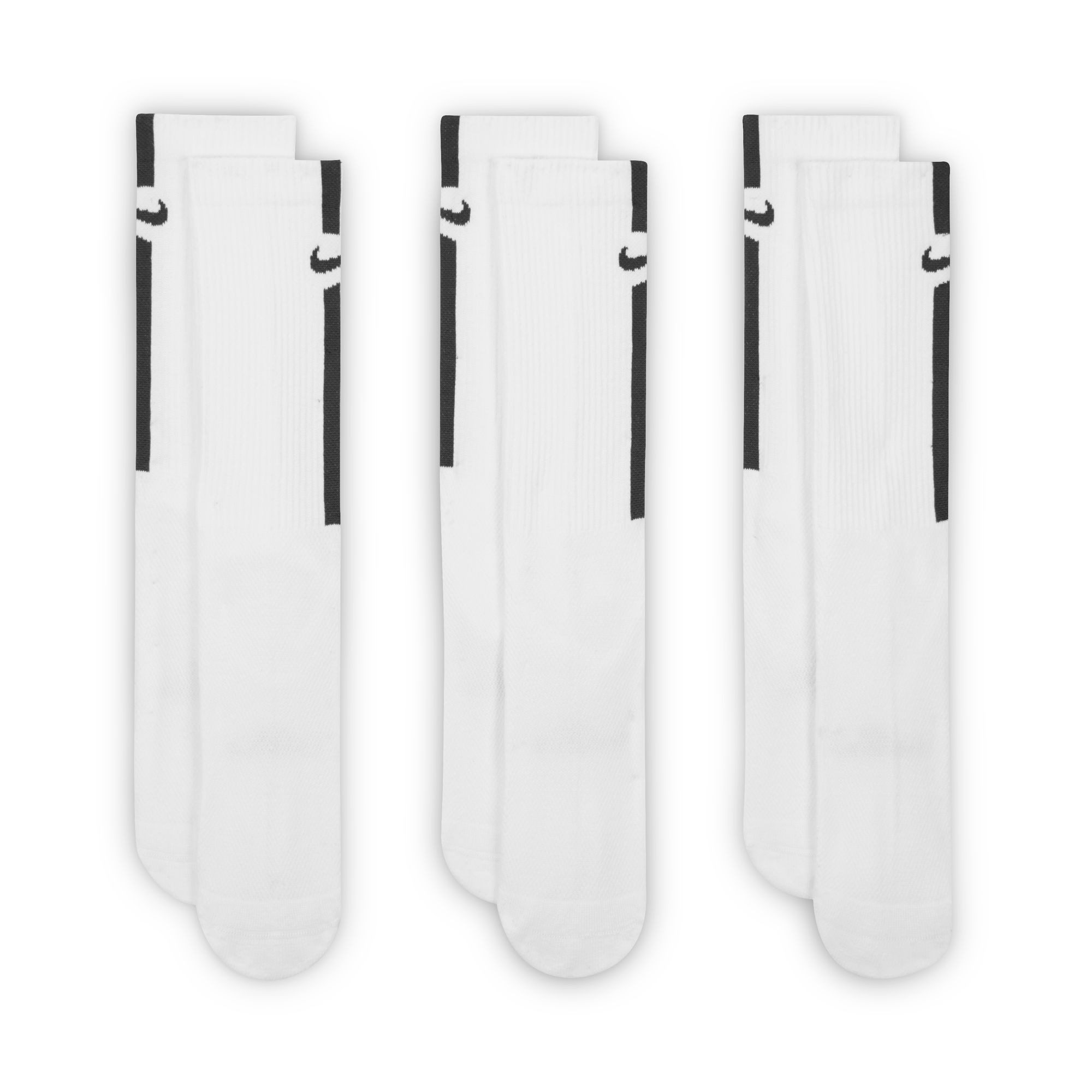 Nike Sportsocken U NK ED ELVD CRW 3P STRIPE 144 für sportliche Aktivitäten, sportlicher Stil, angenehmes Tragegefühl