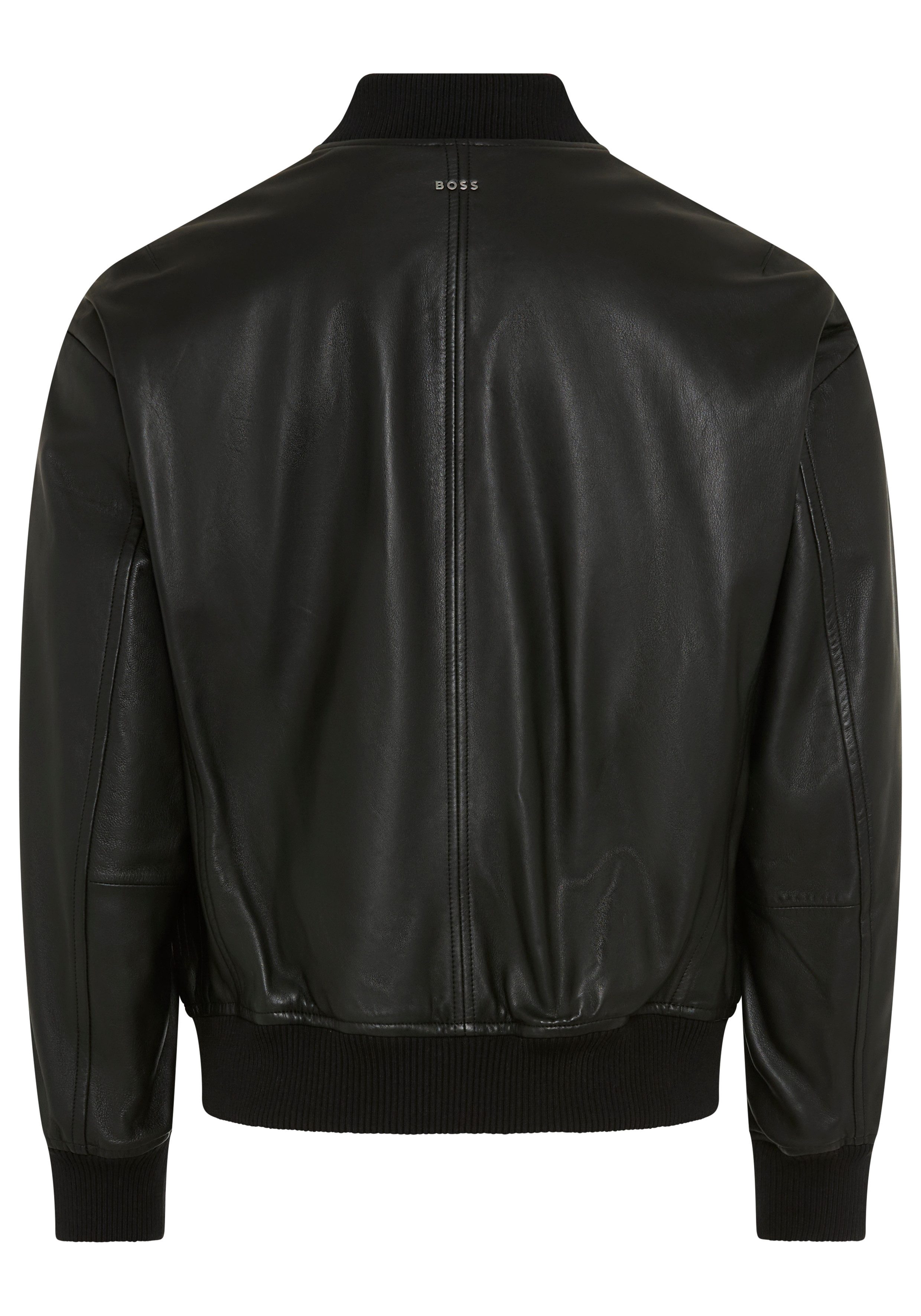BOSS ORANGE Lederjacke Jokans Bomberjacke aus Nappaleder, Regular Fit