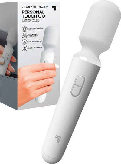 Sharper Image Massagegerät Kleiner Kabelloser Tragbarer Ganzkörper Massagestab GO, mit mehreren Vibrationsstufen