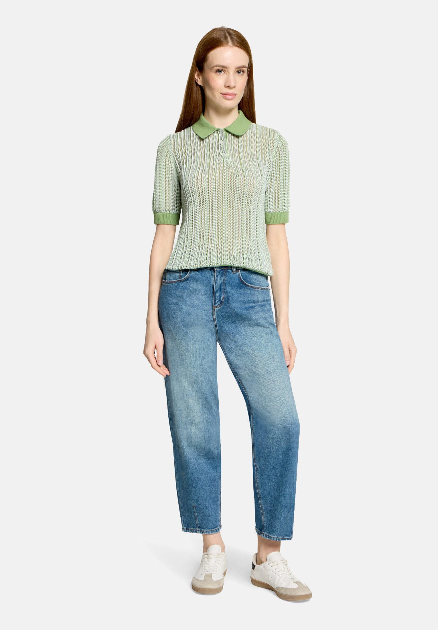 Cartoon Ankle-Jeans Damen mit Waschung