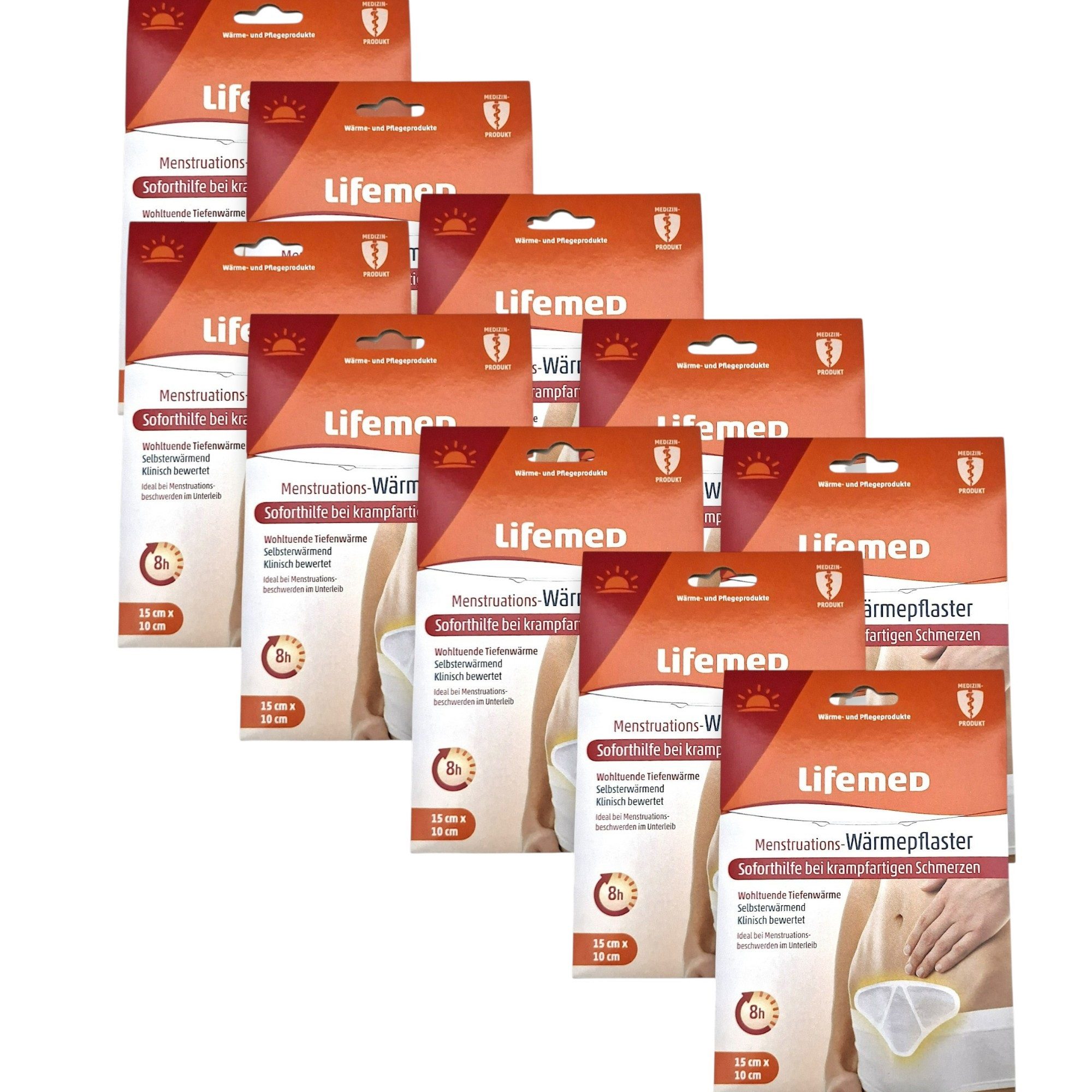 LifeMed Wärmepflaster 10x Lifemed Menstruatioins - Wärmepflaster 15 cm x10 cm