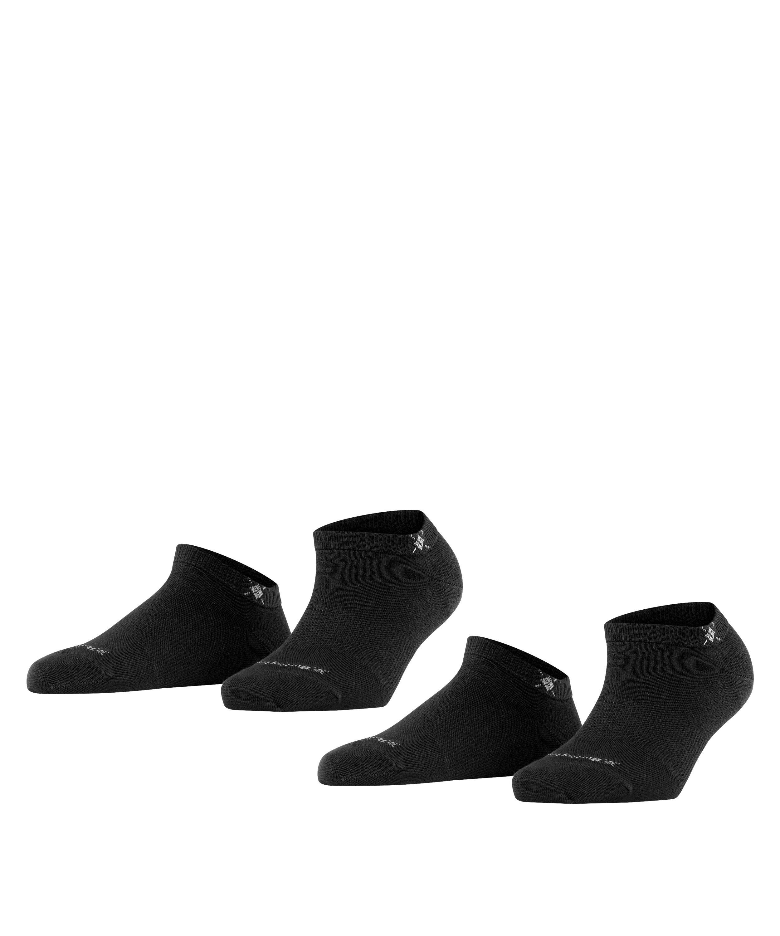 Burlington Sneakersocken Everyday 2-Pack (2-Paar) aus weicher gekämmter Baumwolle black (3000)