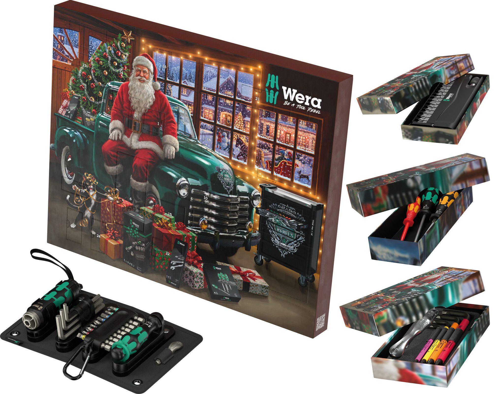 Adventskalender Wera Christmas 2026 Adventskalender Tool Rebel + Bit-Check 30 PH PZ